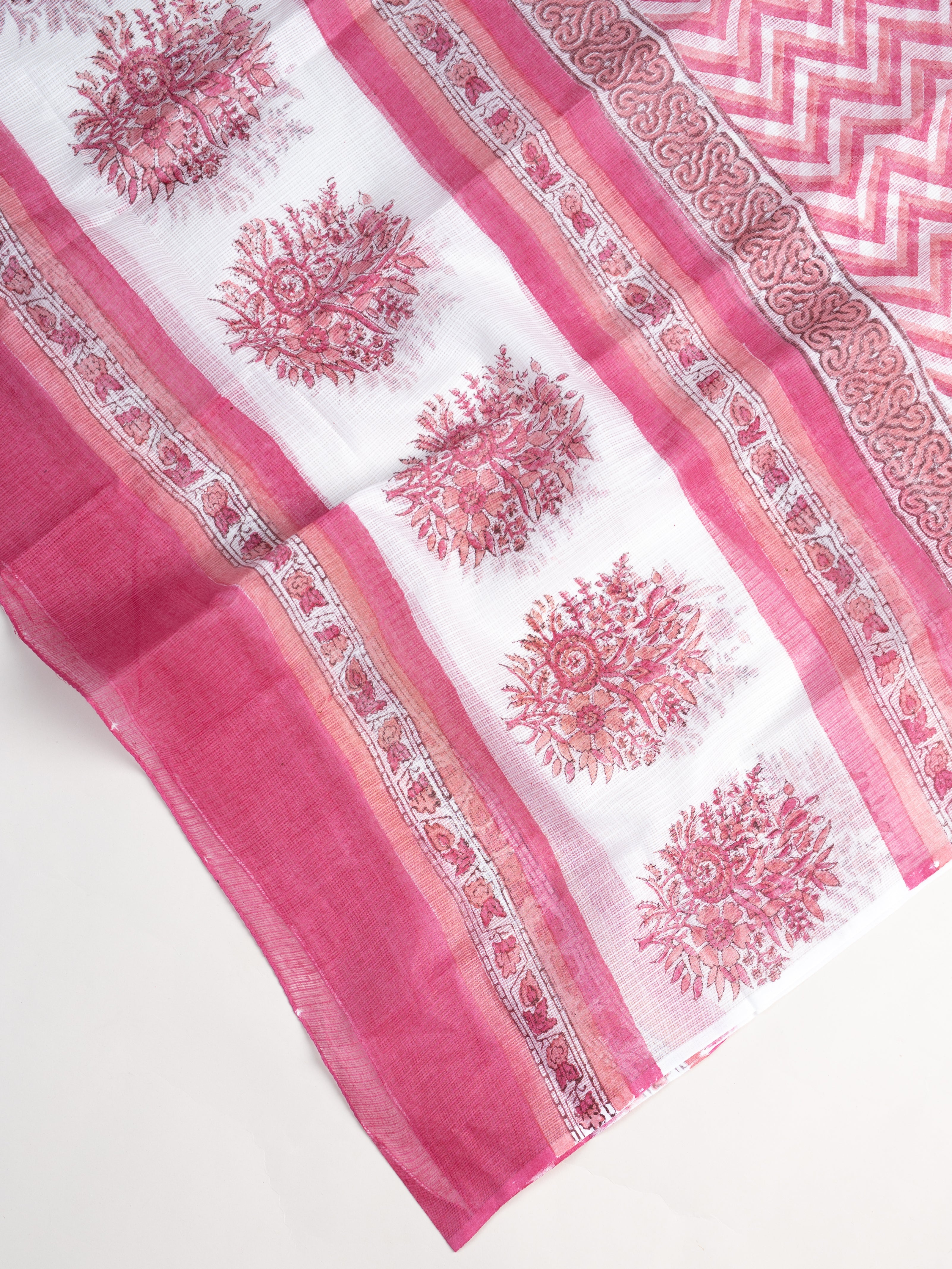 Riya Cotton Block Printed Unstitched Suit Set - 3 Piece