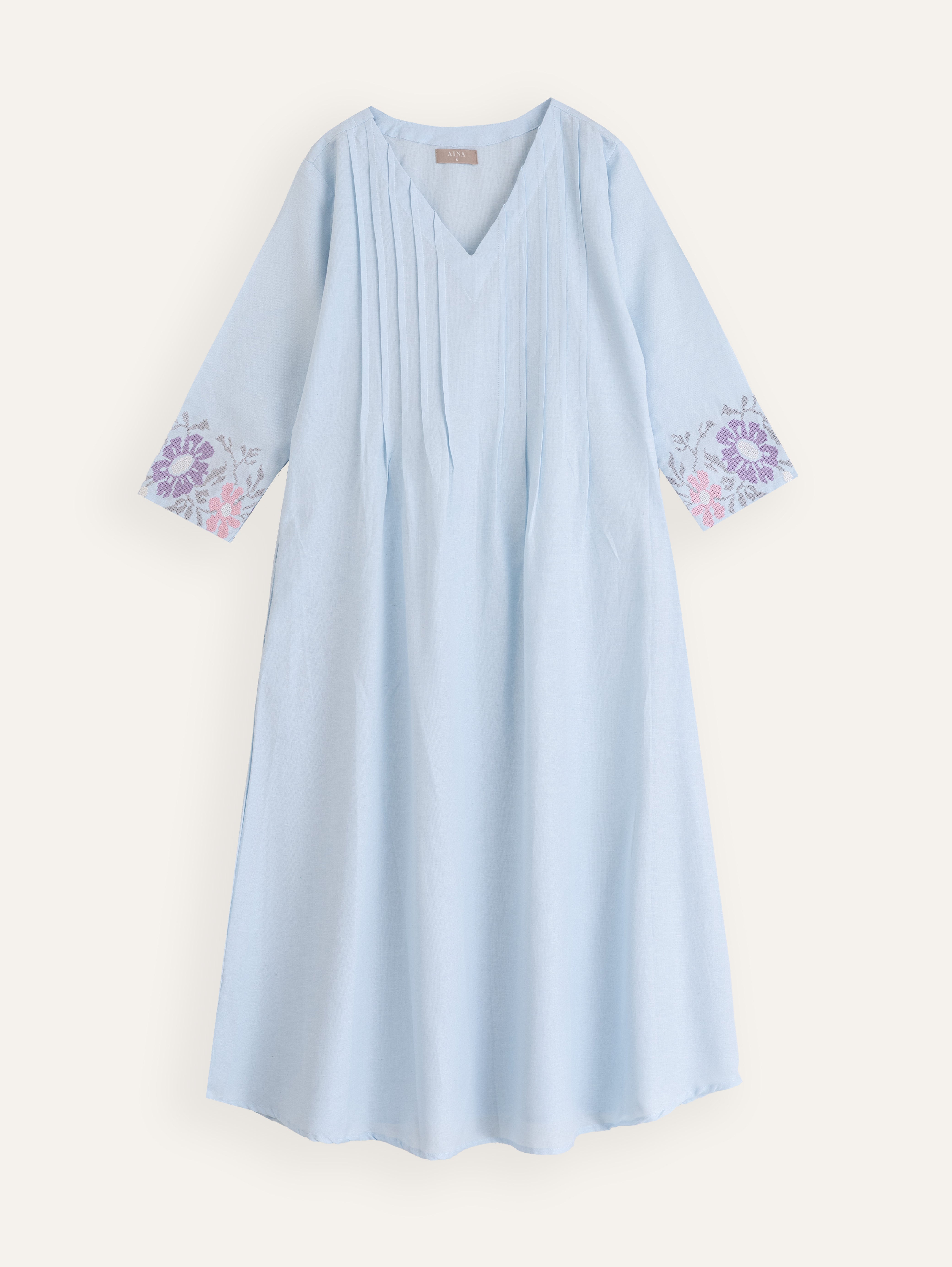 Akshithi Cotton Embroidered A-Line Kurta