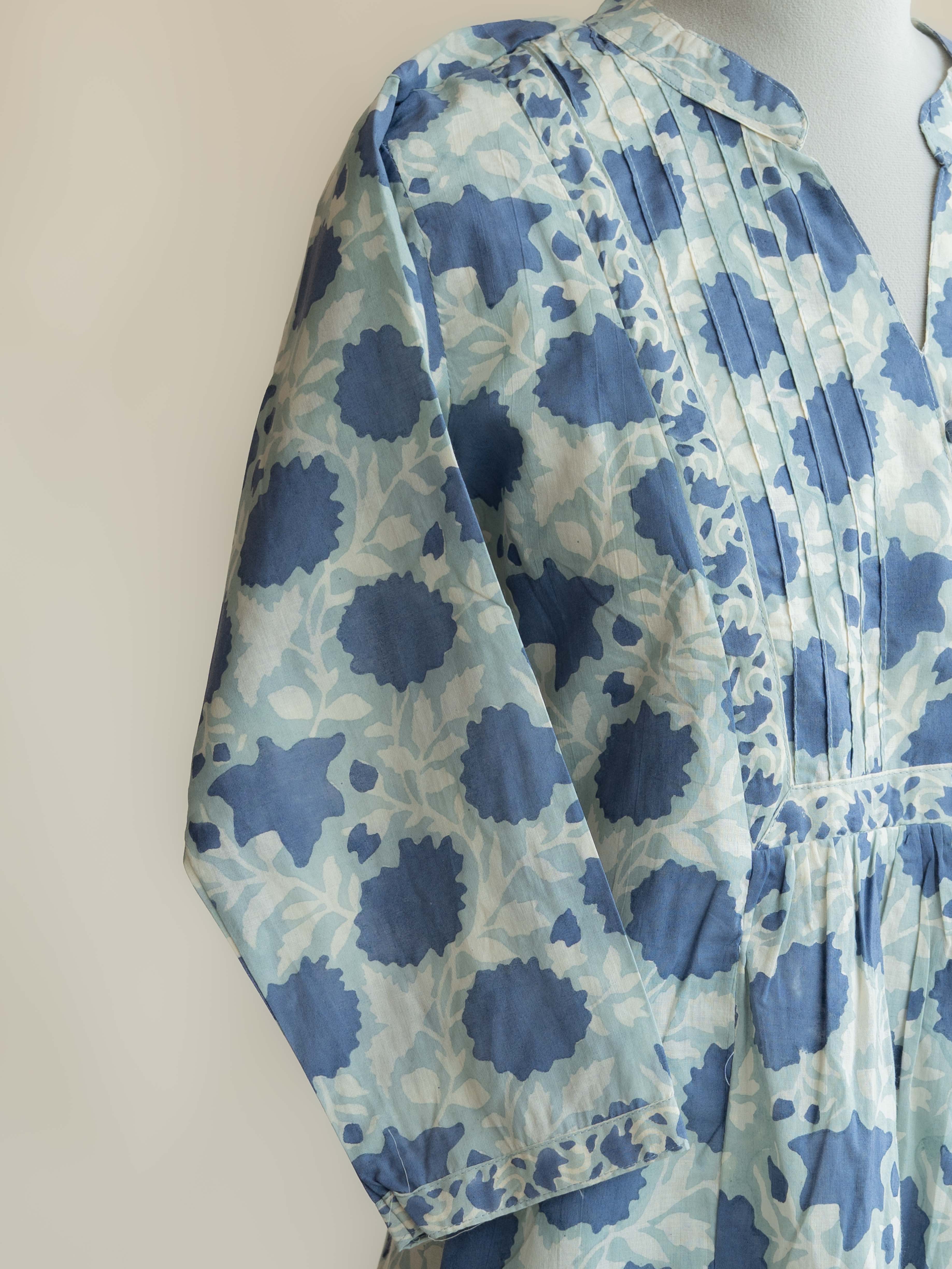 Hridya Cotton Block Printed A-Line Kurta