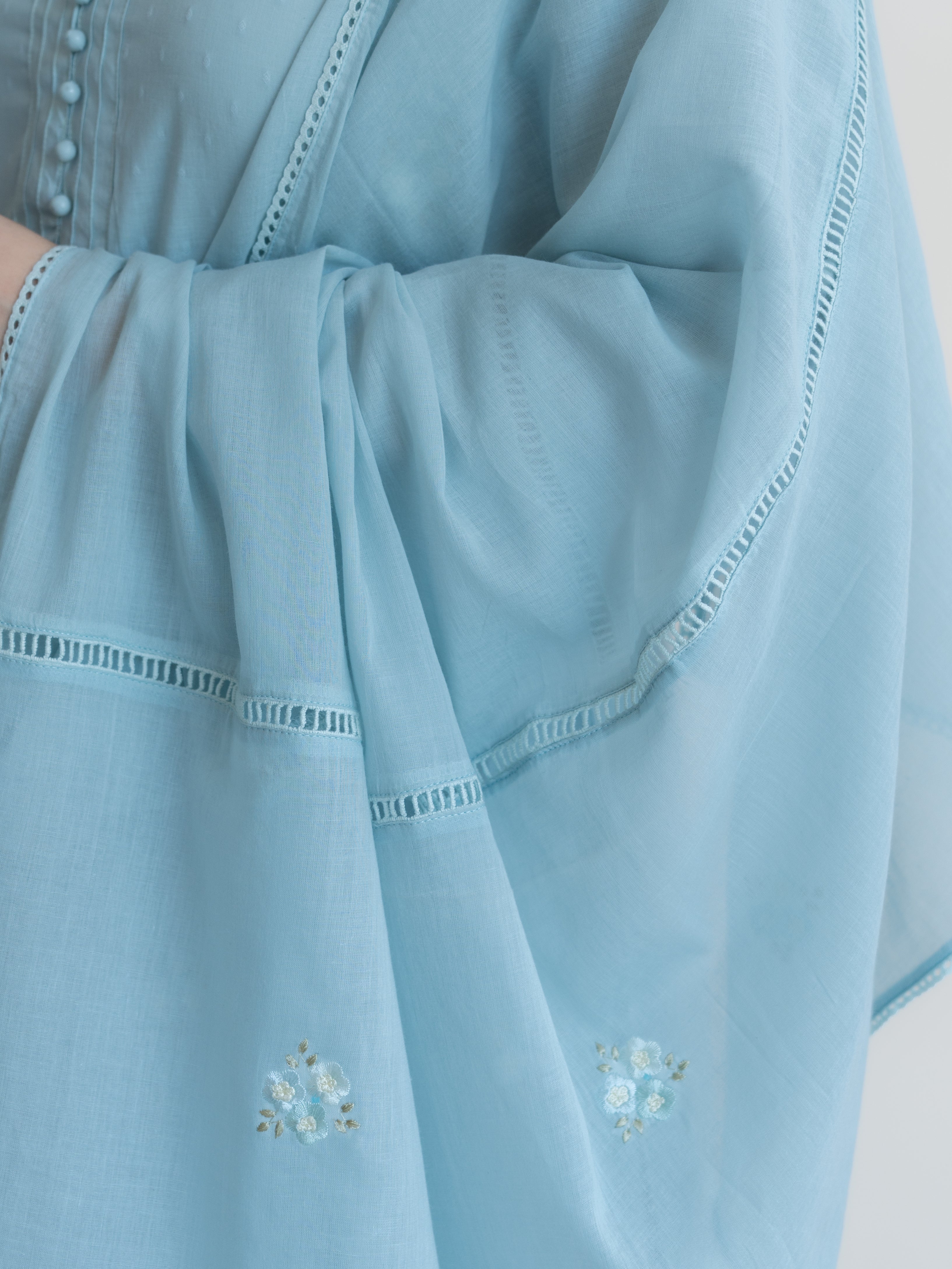 Amna Cotton Dobby Embroidered Straight Suit set