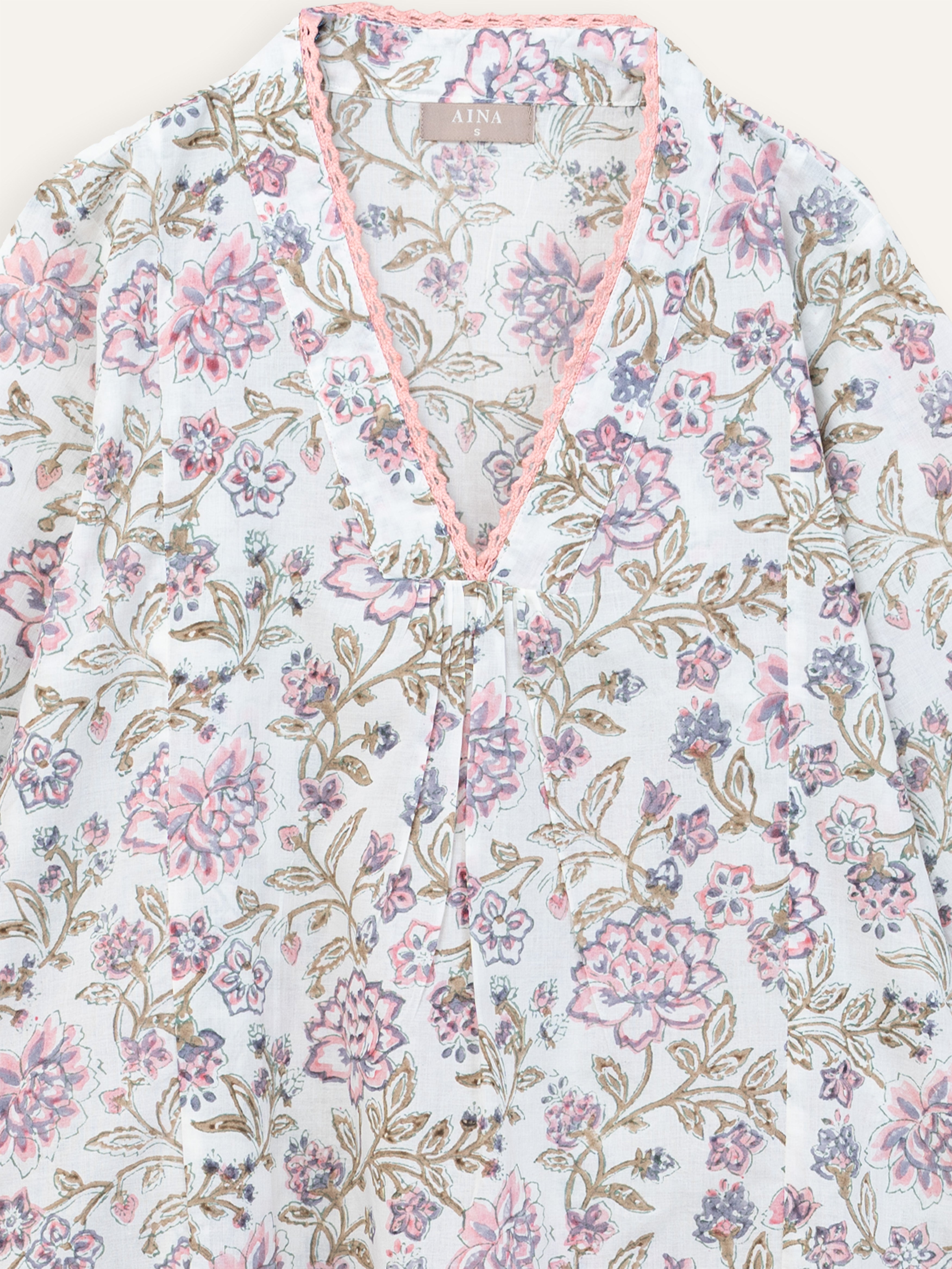 Ridha Cotton Block Printed A-Line Kurta