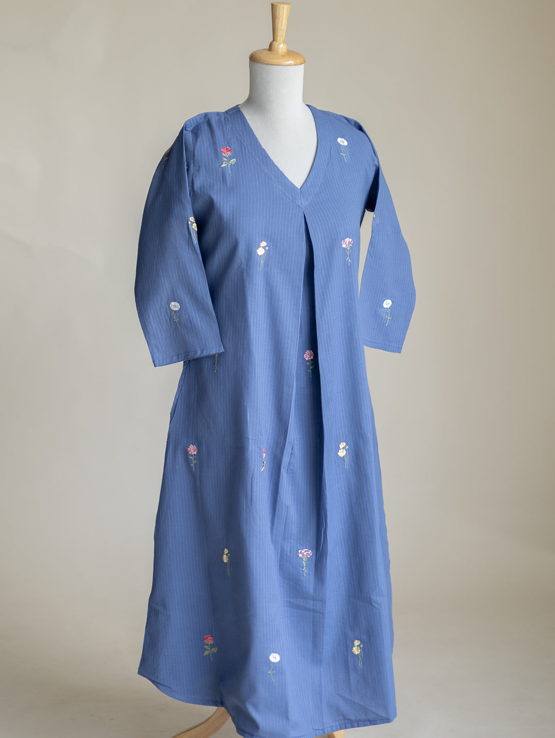 Farah Cotton Embroidered A-Line Kurta