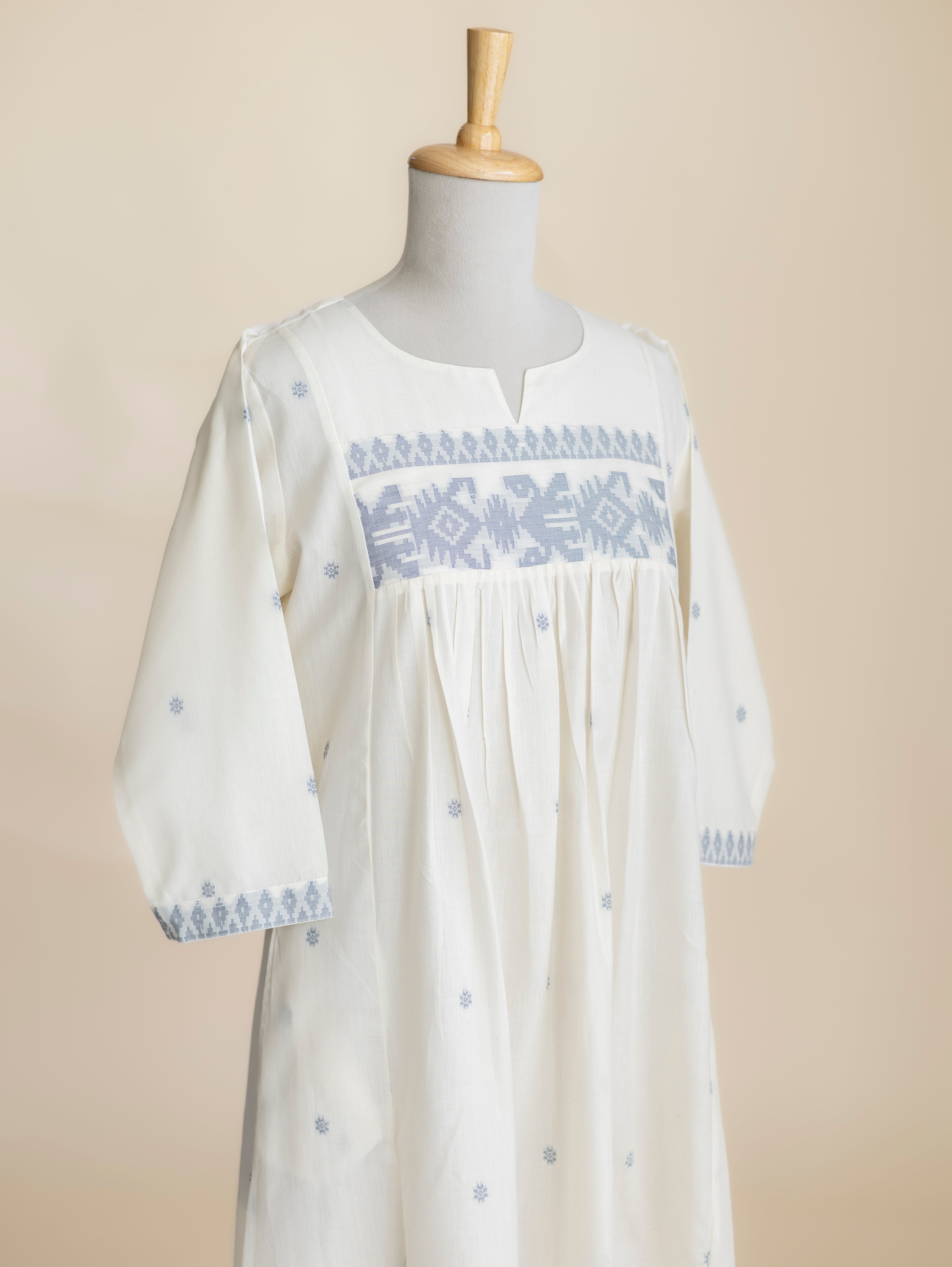 Neana Cotton Jamdani A-Line Kurta