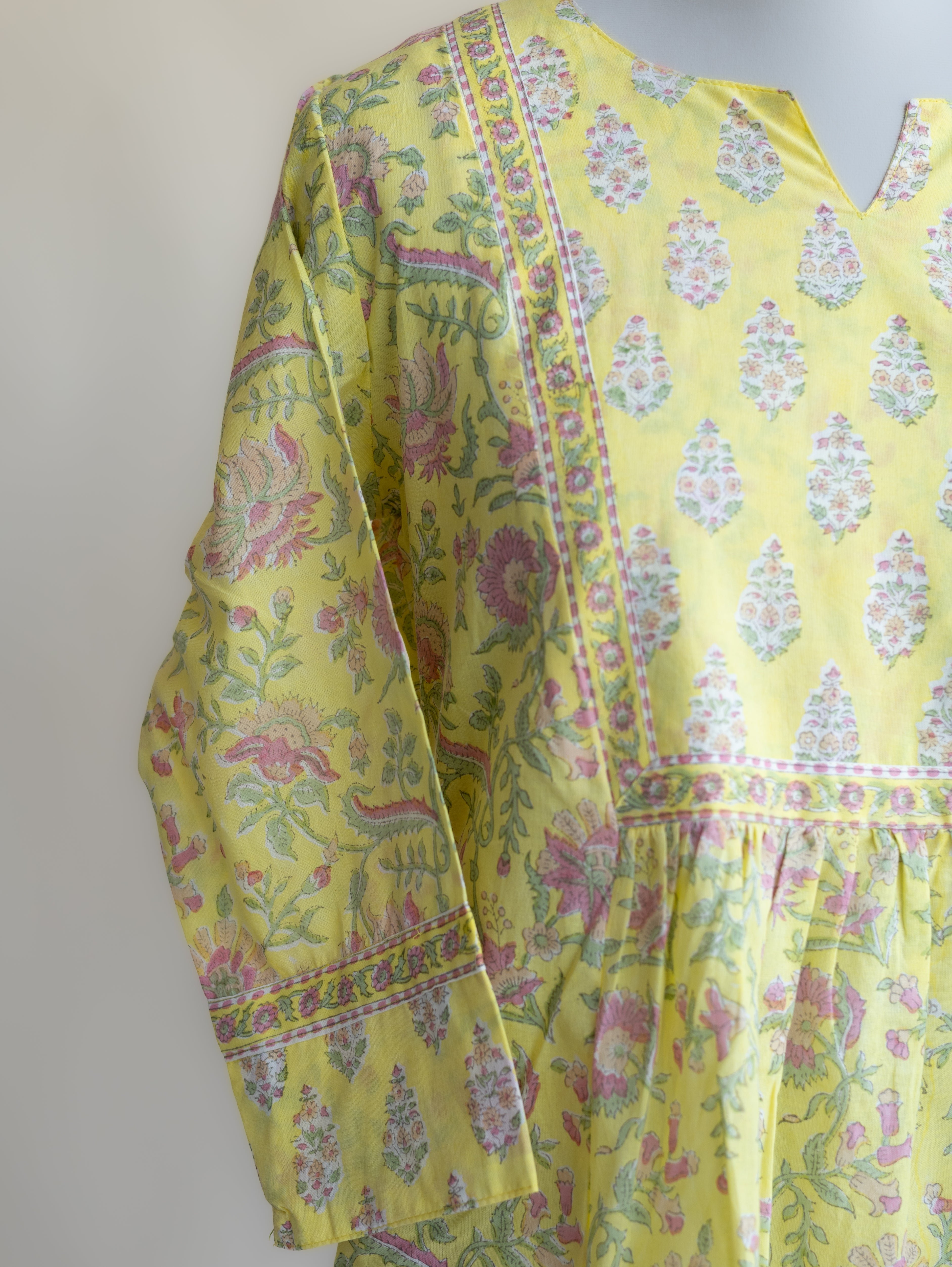 Pranali Cotton Block Printed A-Line Kurta
