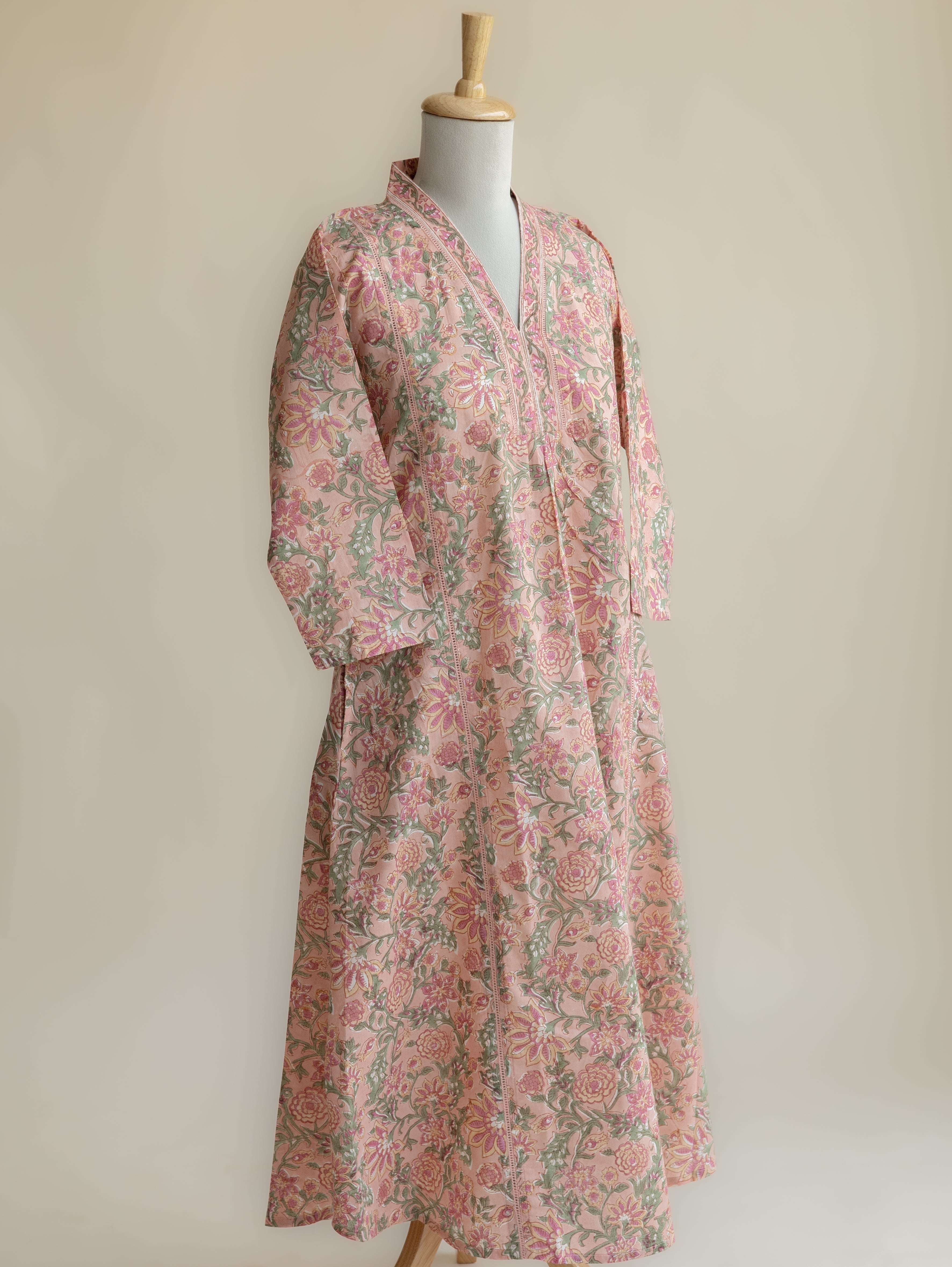 Humera Cotton Block Printed A-Line Kurta