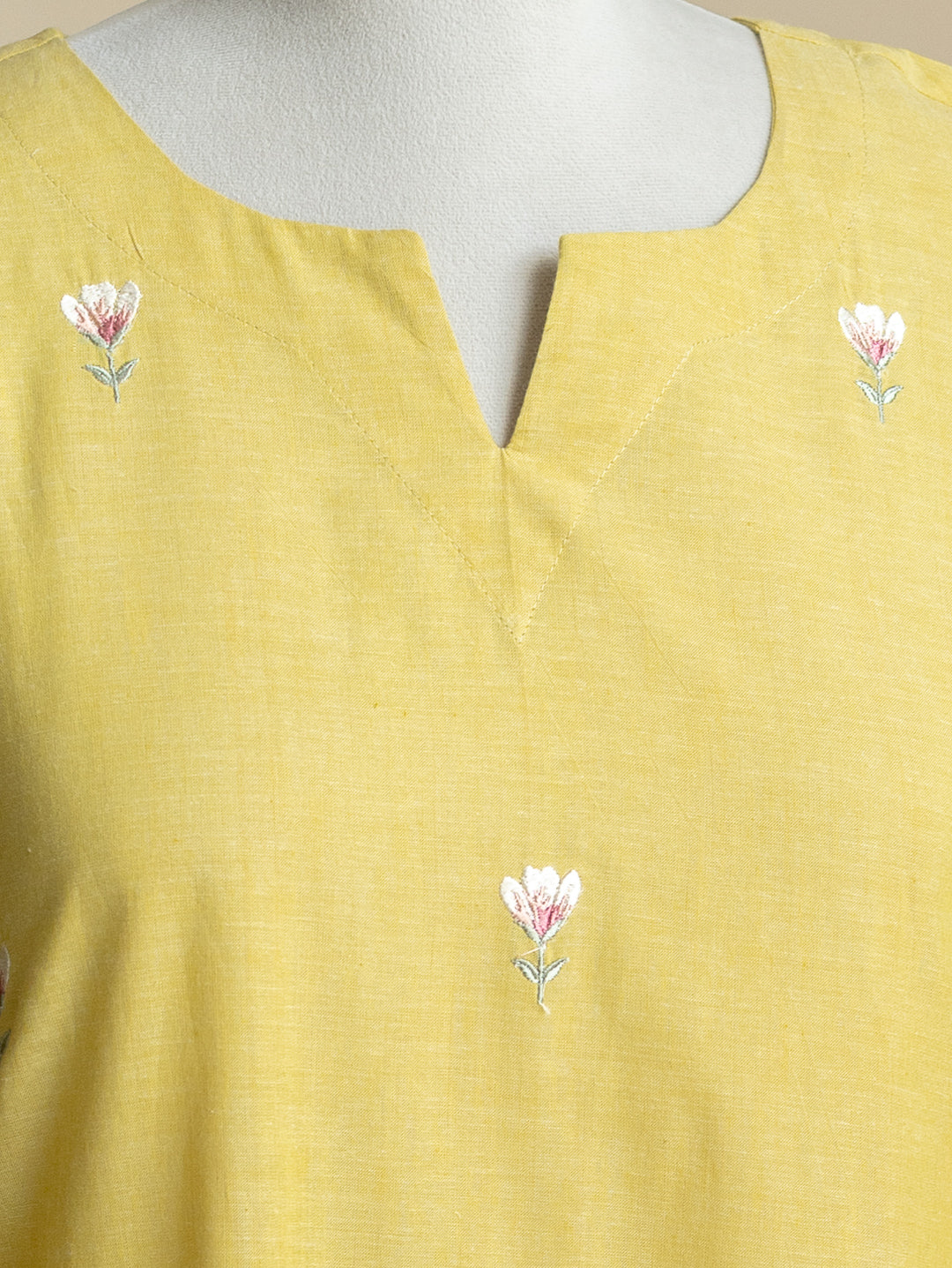 Alisha Cotton Handloom Embroidered A-Line Suit Set