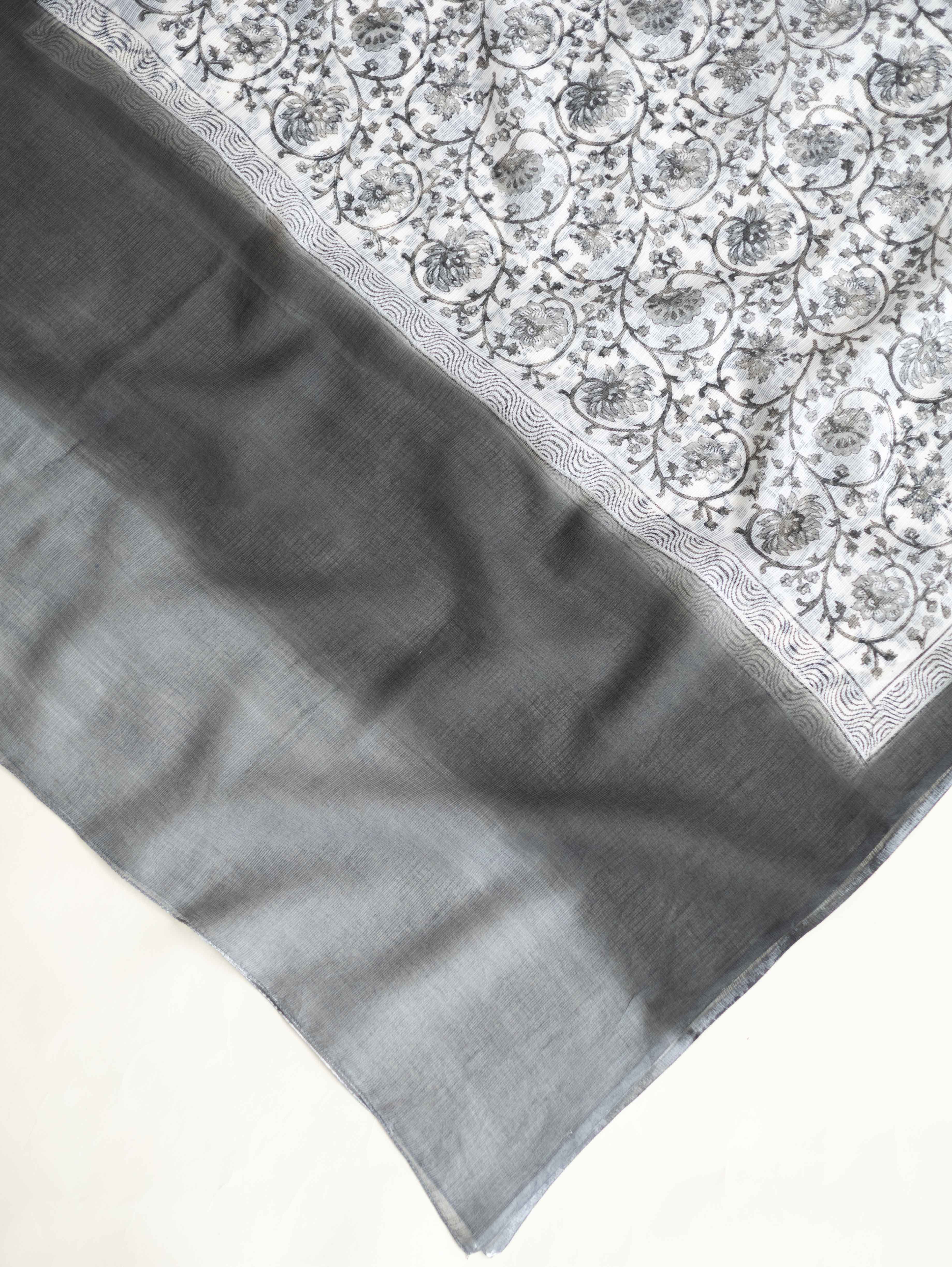 Rehnaz Cotton Handloom Block Printed Unstitched Suit - 3 Piece