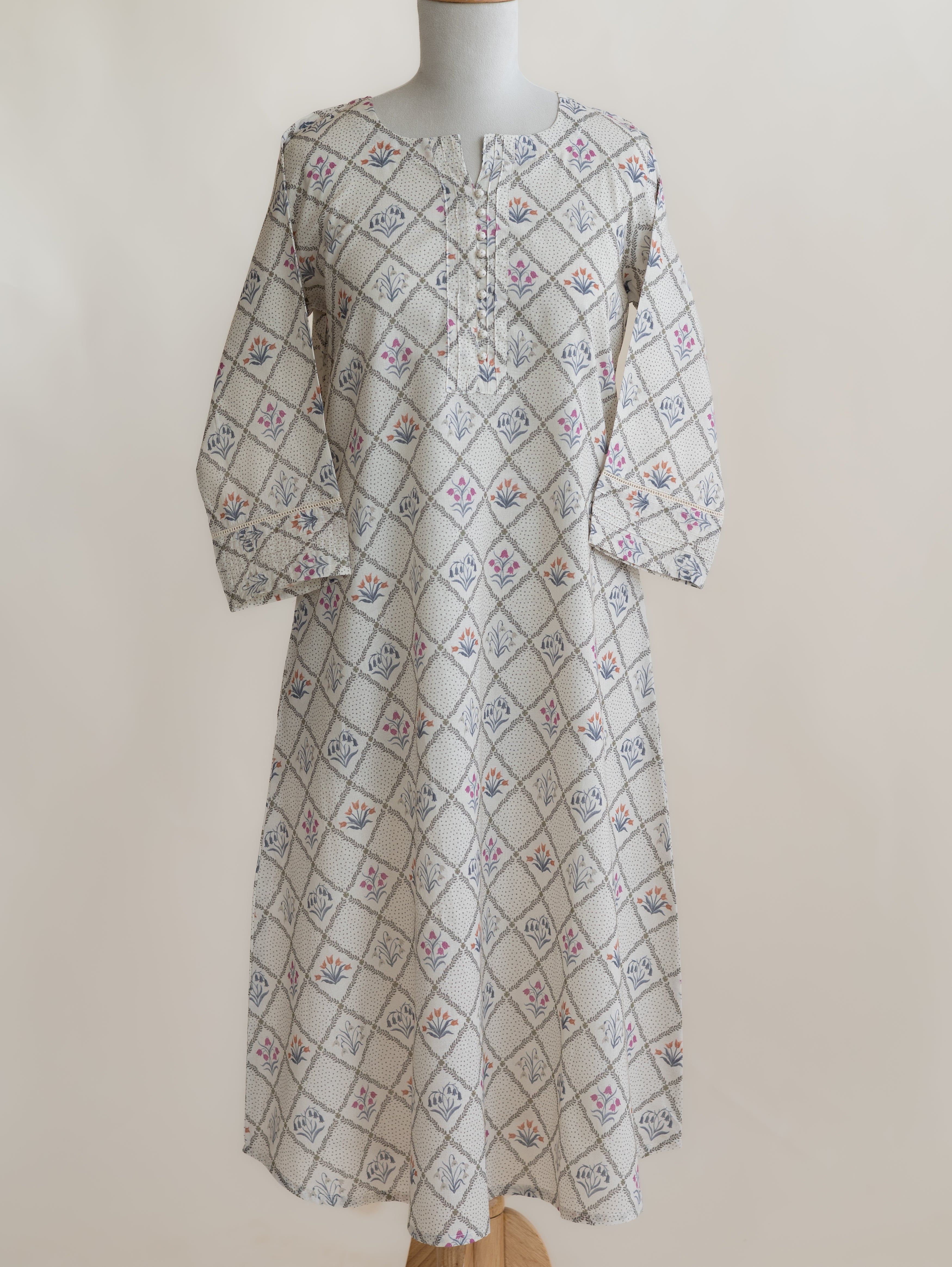 Kajol Cotton Digital Print A-Line Kurta