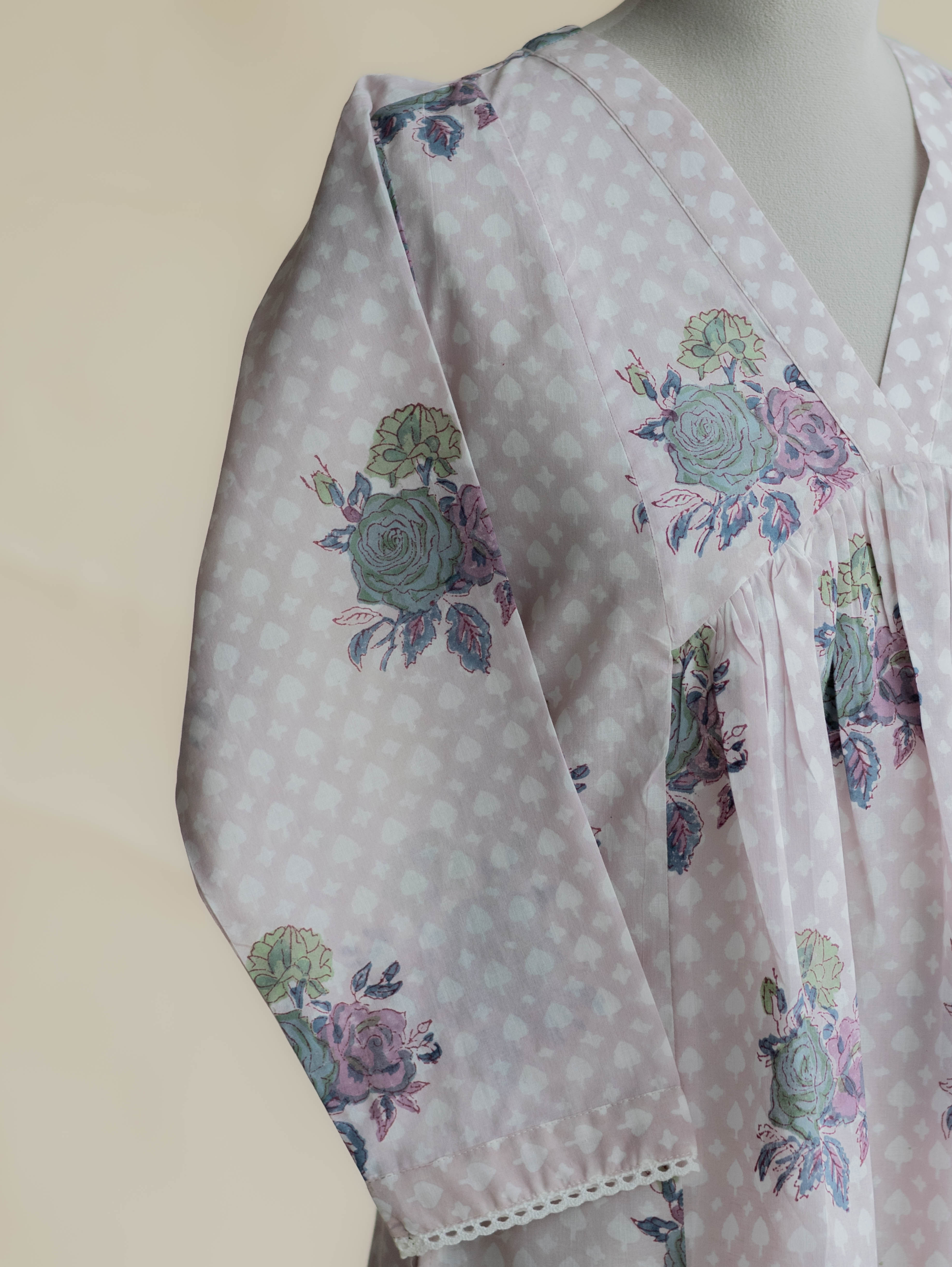 Samya Cotton Block Printed A-Line Kurta