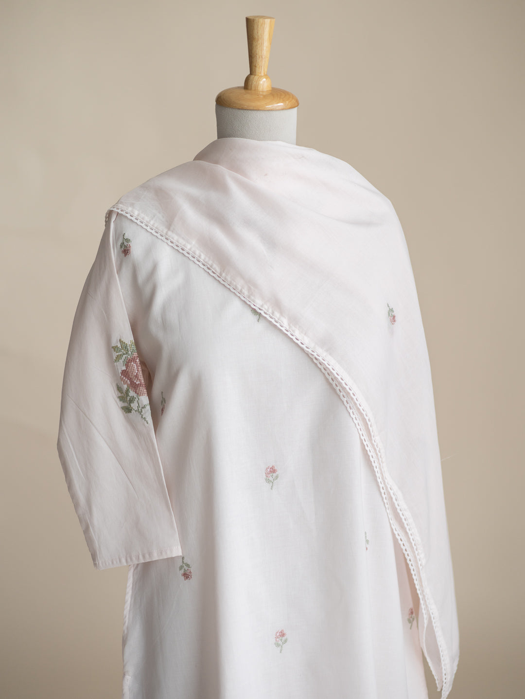 Ashika Cotton Embroidered A-Line Suit Set