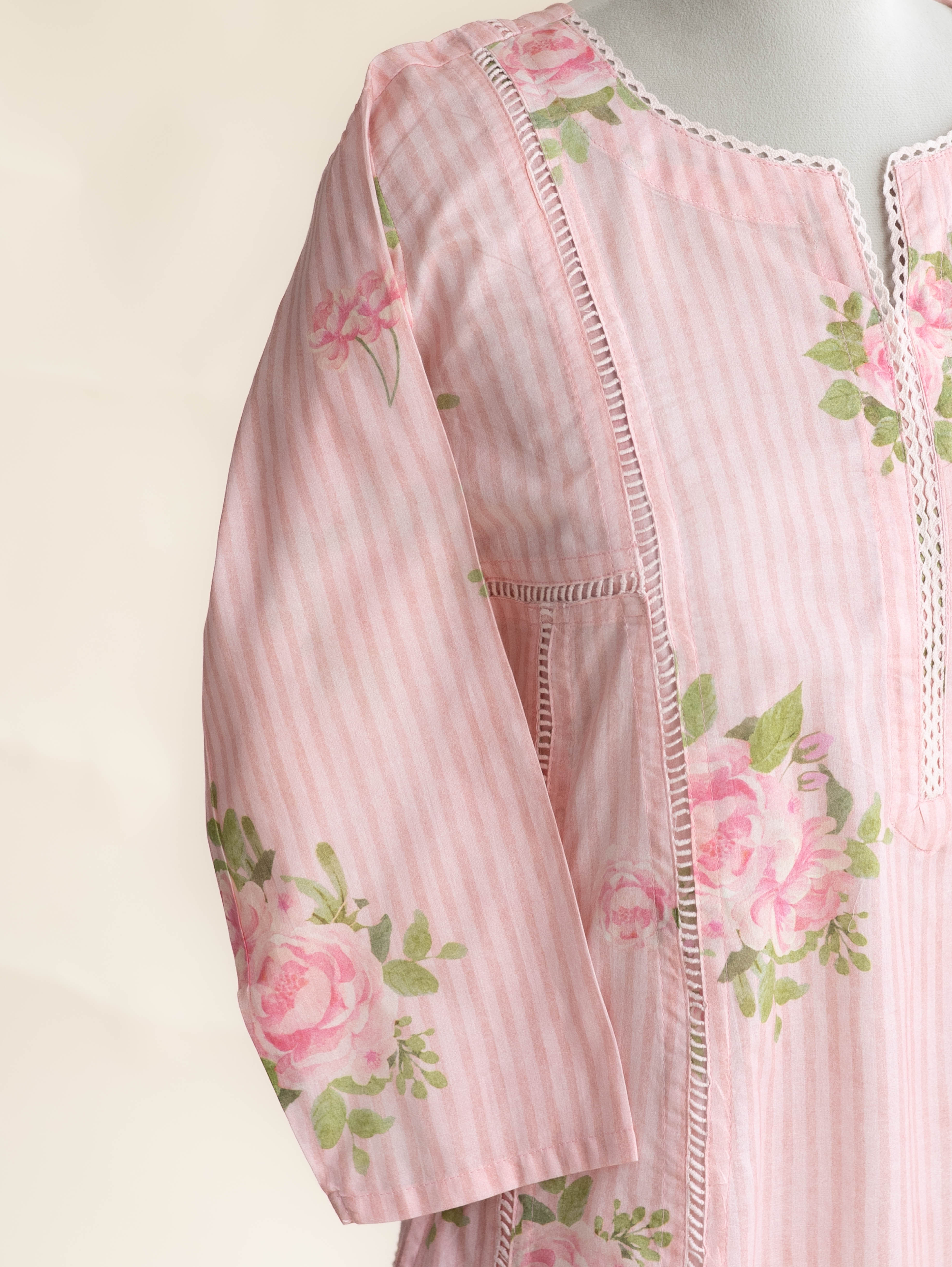 Gulnaar Cotton Printed A-Line Kurta