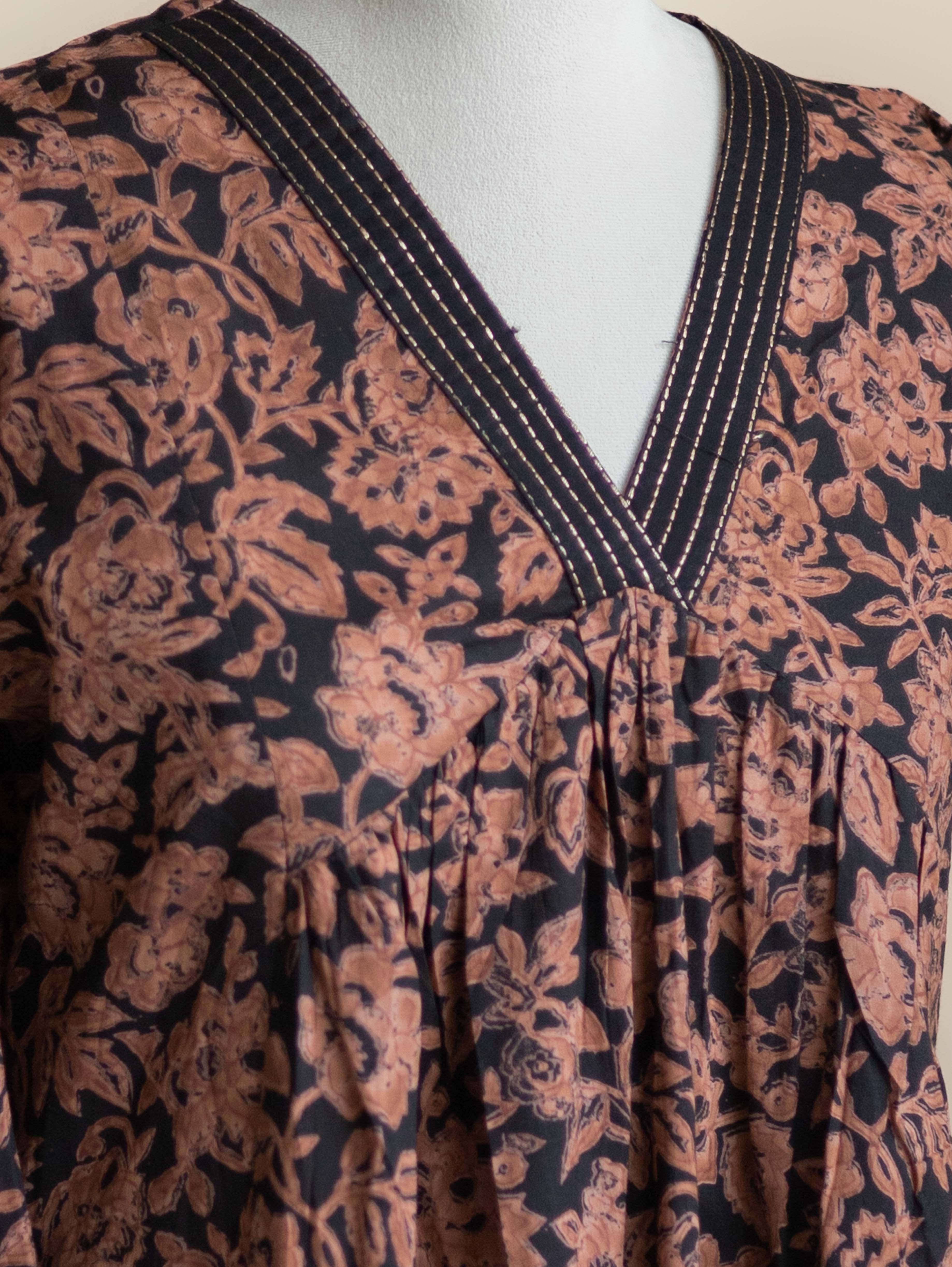 Raksha Cotton Block Printed A-Line Kurta