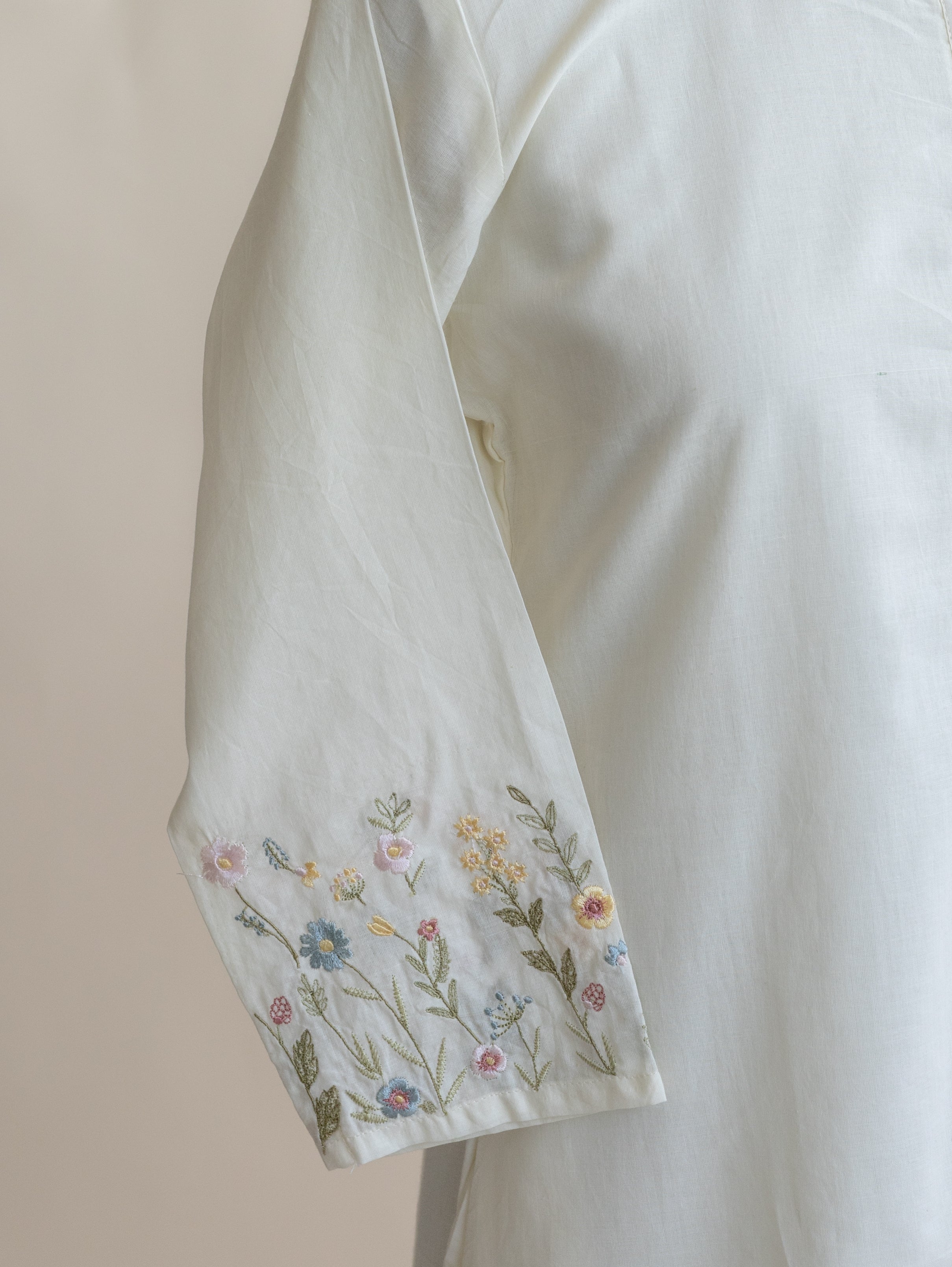 Aafiya Cotton Embroidered A-Line Kurta