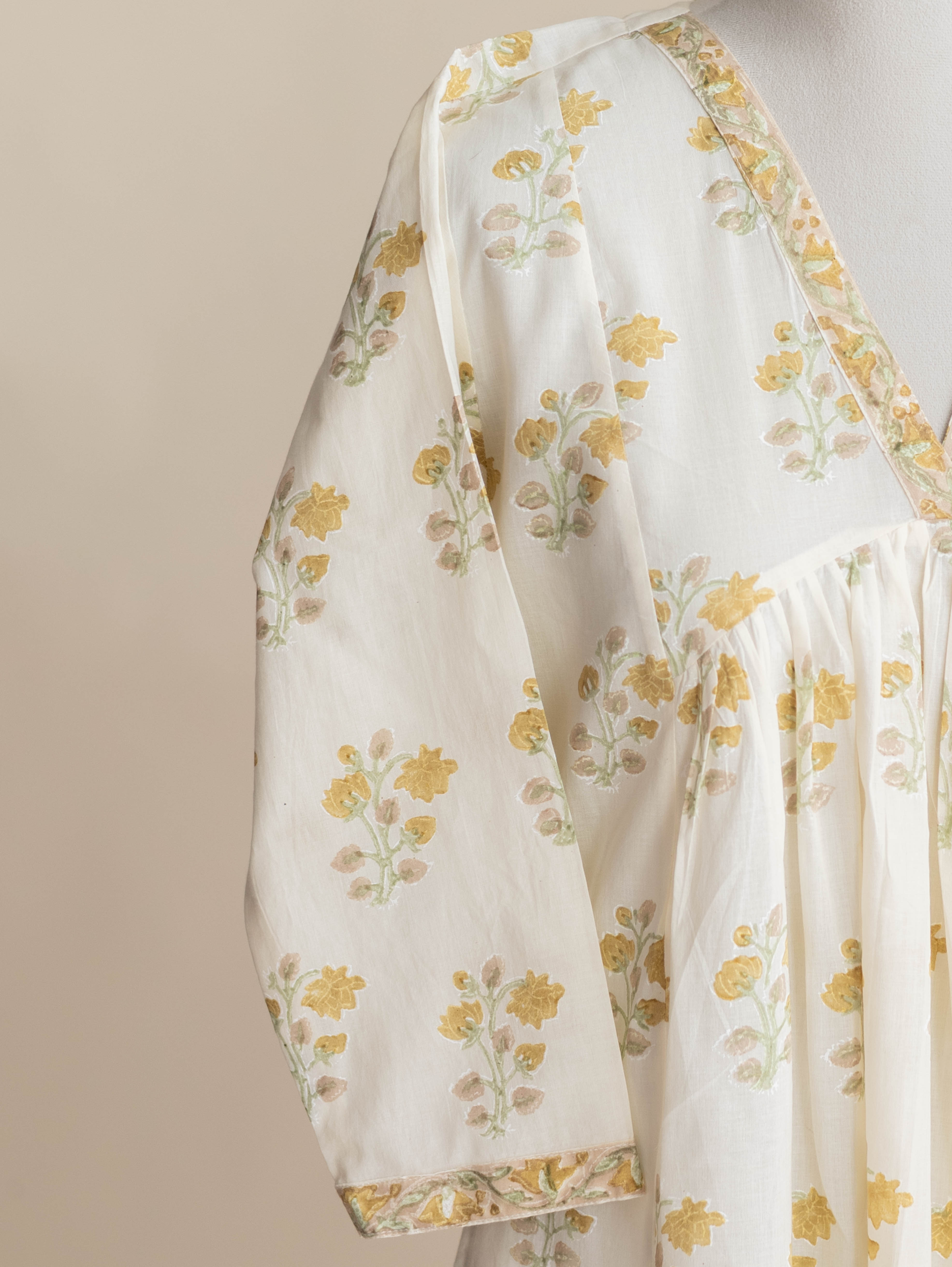 Rinha Cotton Block Printed A-Line Kurta