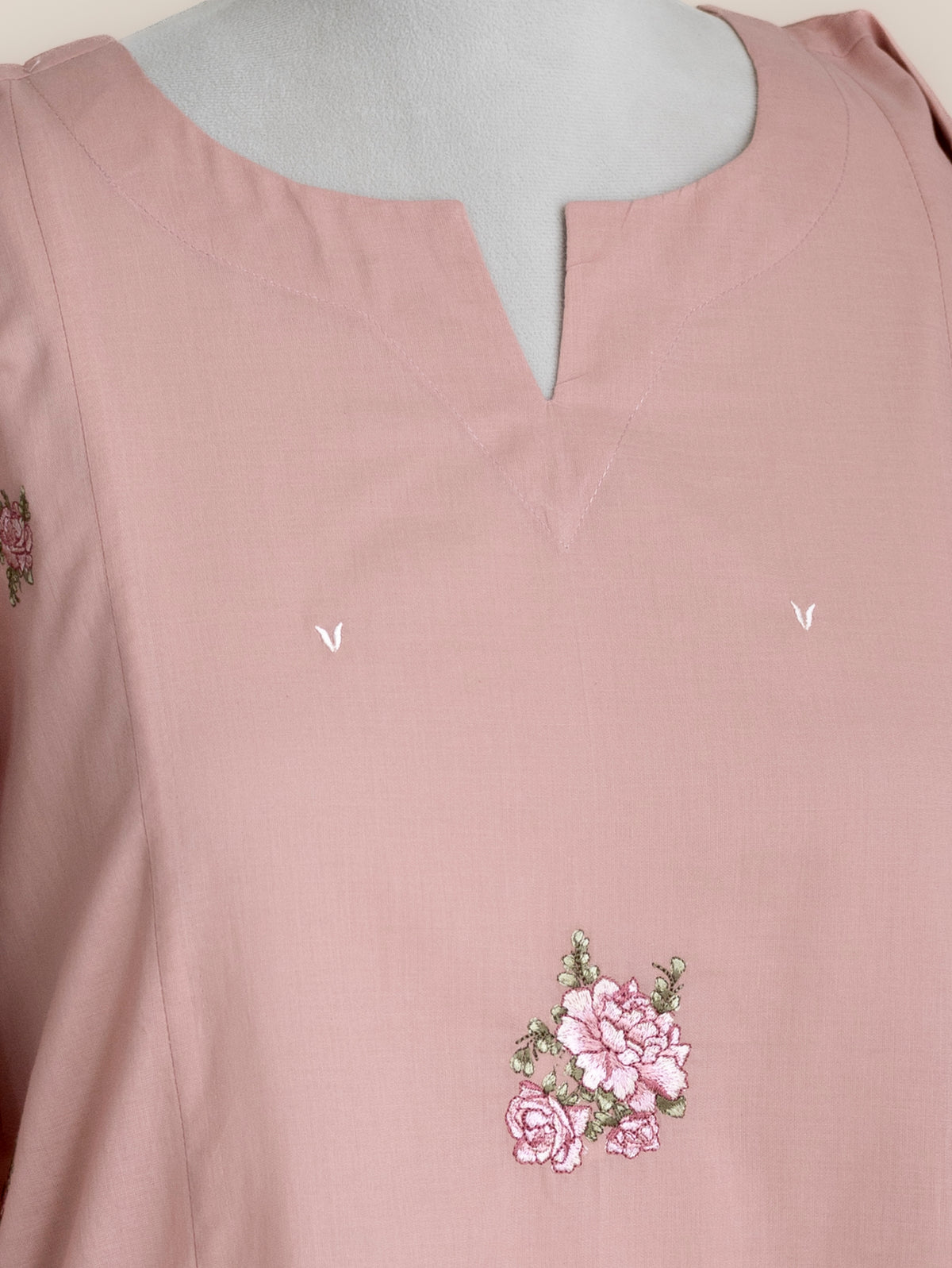 Aima Cotton Embroidered Straight Suit Set