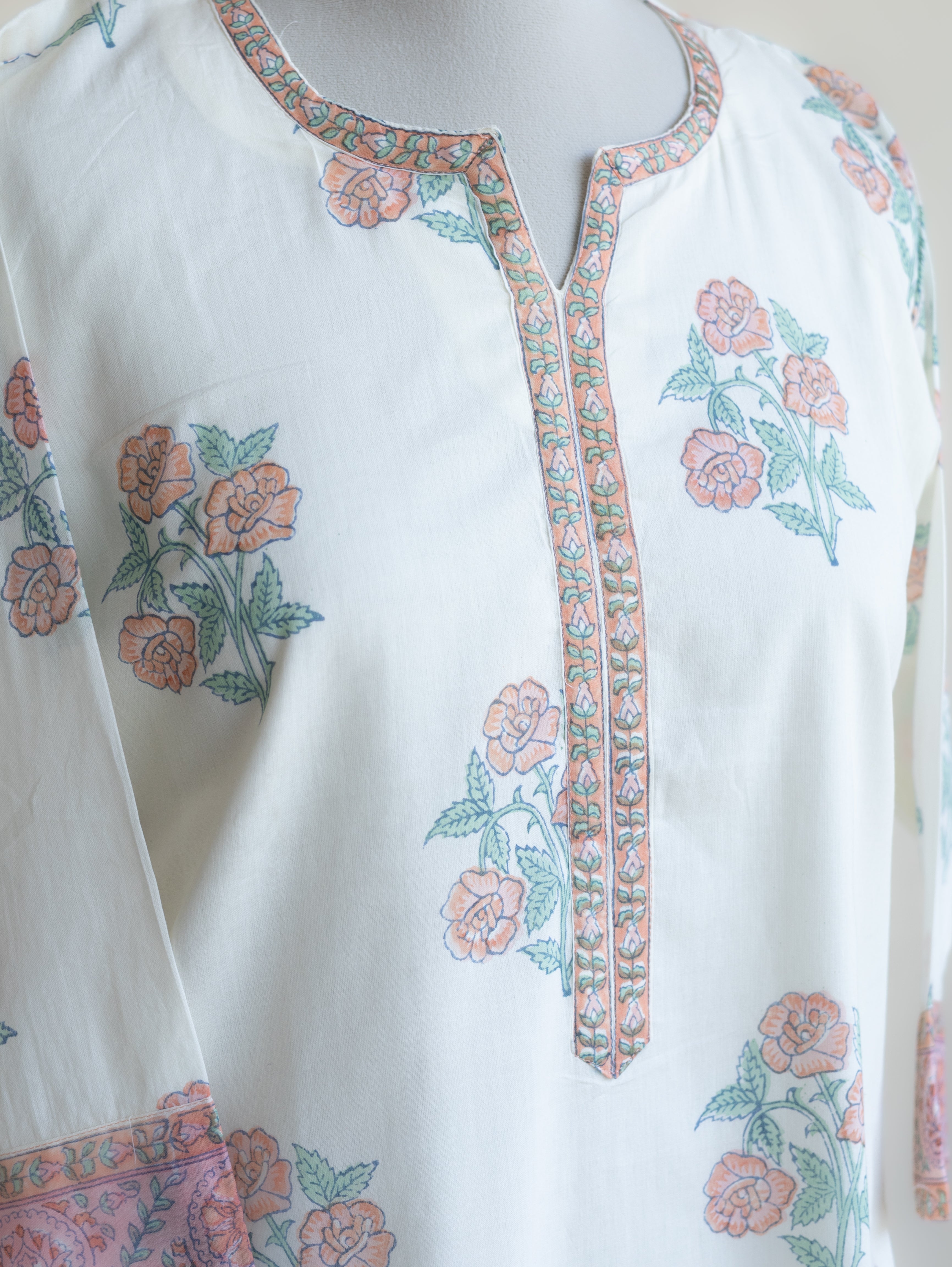 Parina Cotton Block Printed Straight Kurta