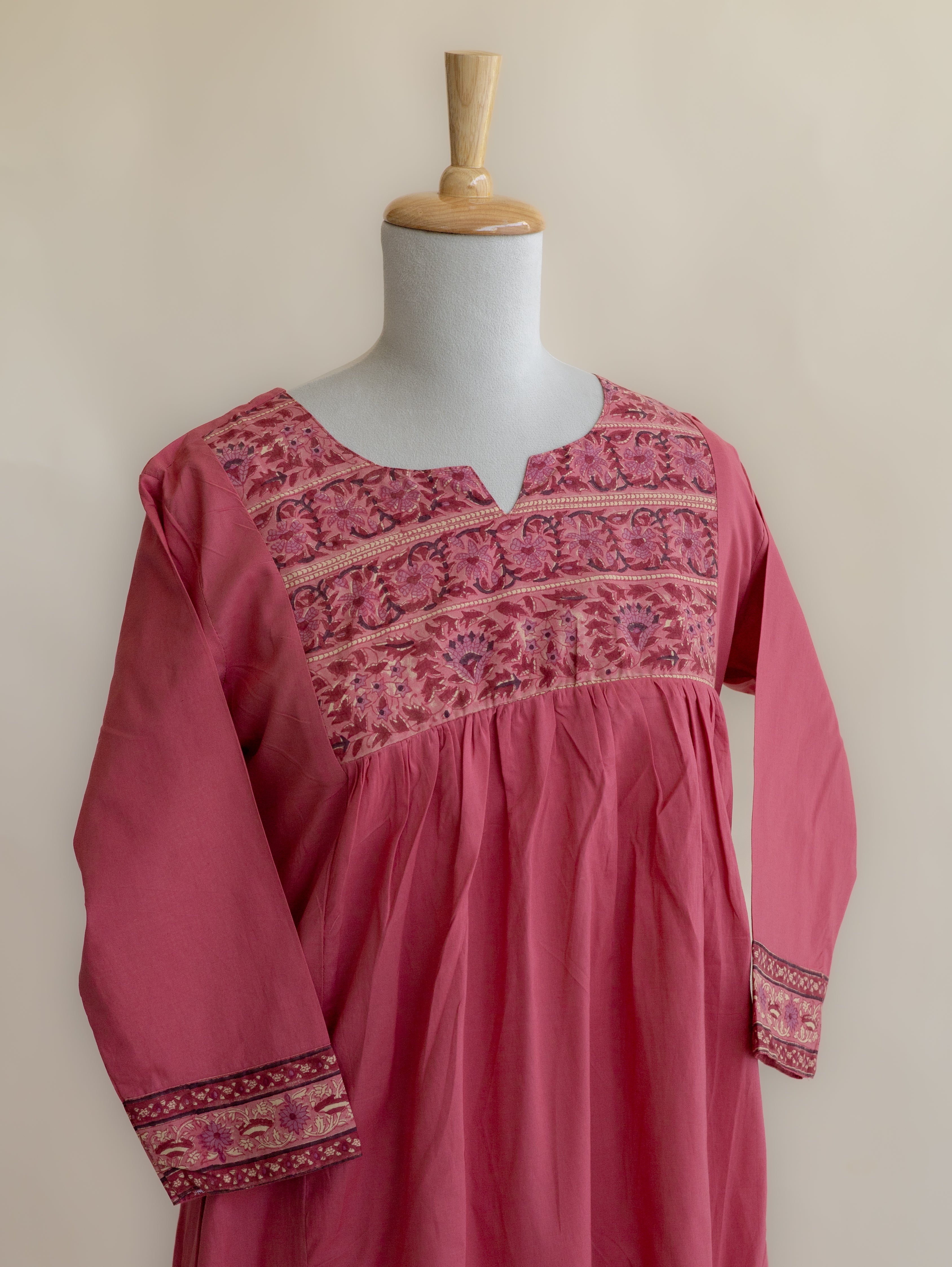 Shahza Cotton Plain A-Line Kurta