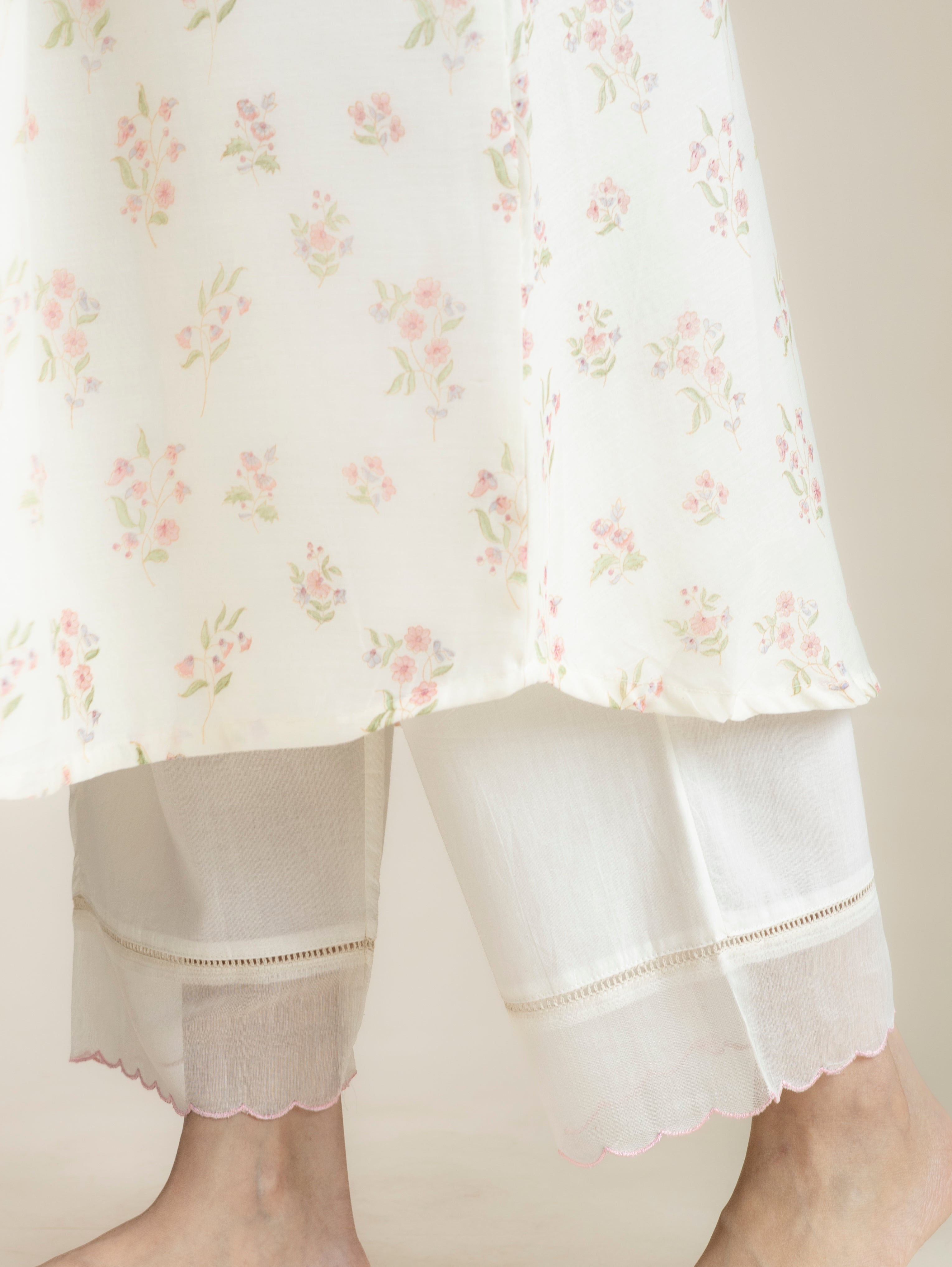 Rayna Chanderi Block Printed A-Line Suit Set