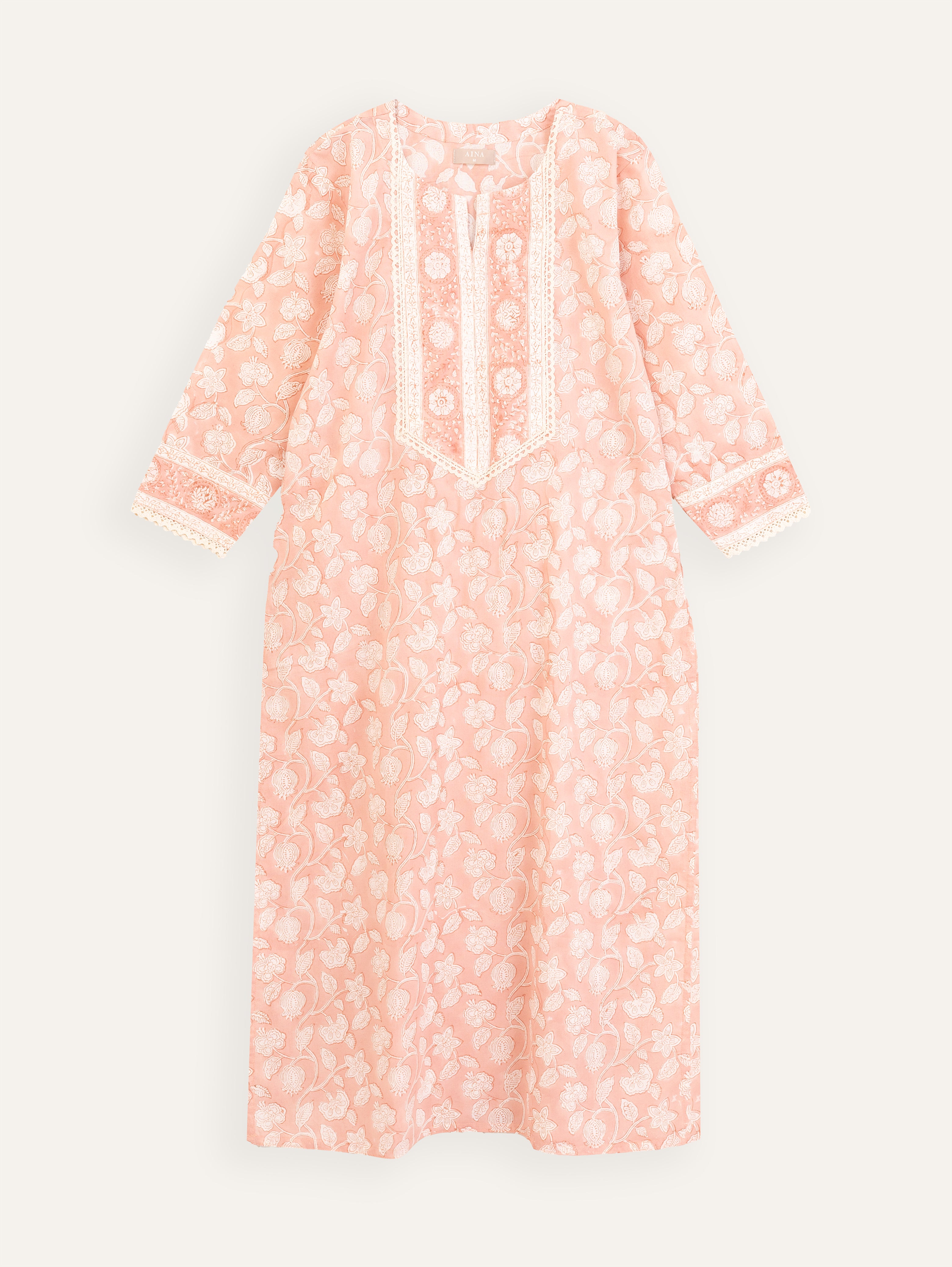 Nehra Cotton Block Printed Straight Kurta