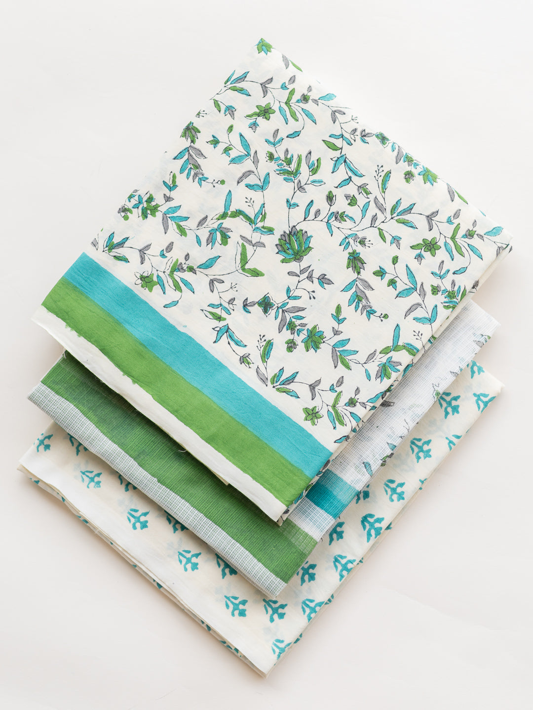 Cotton Mulmul Block Printed Unstitched Suit - 3 Piece