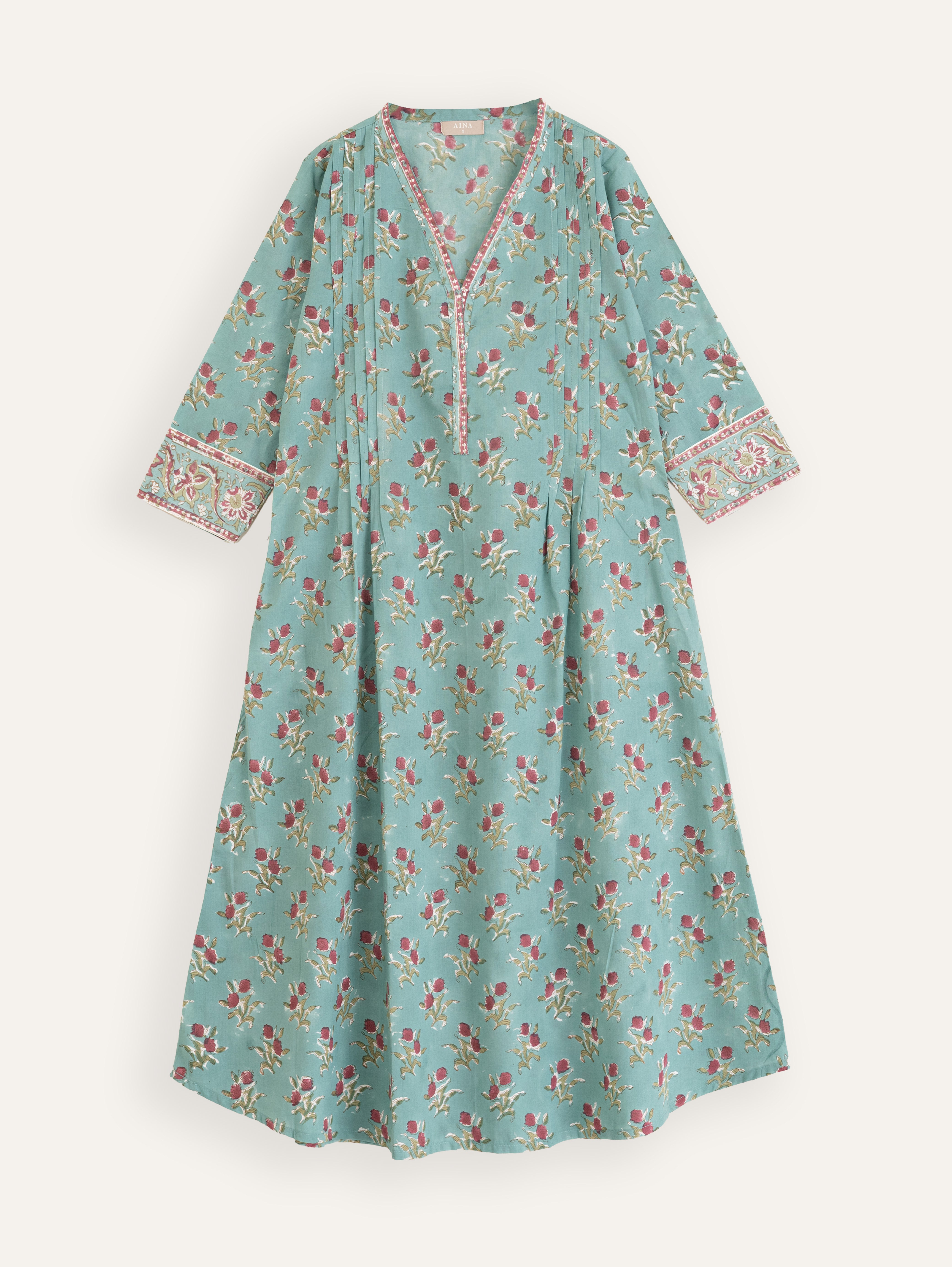 Devika Cotton Block Printed A-Line Kurta