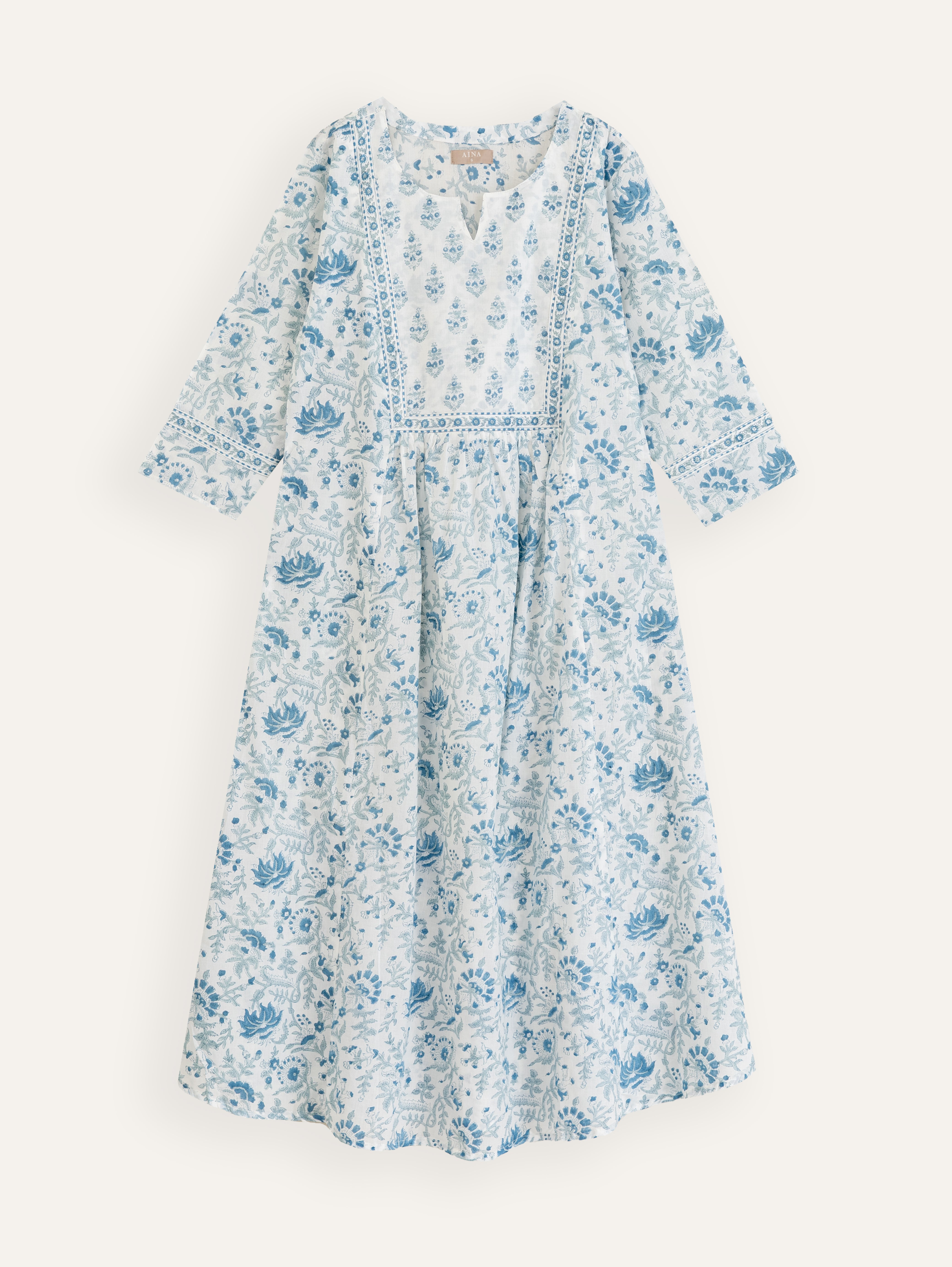 Amala Cotton Block Printed A-Line Kurta