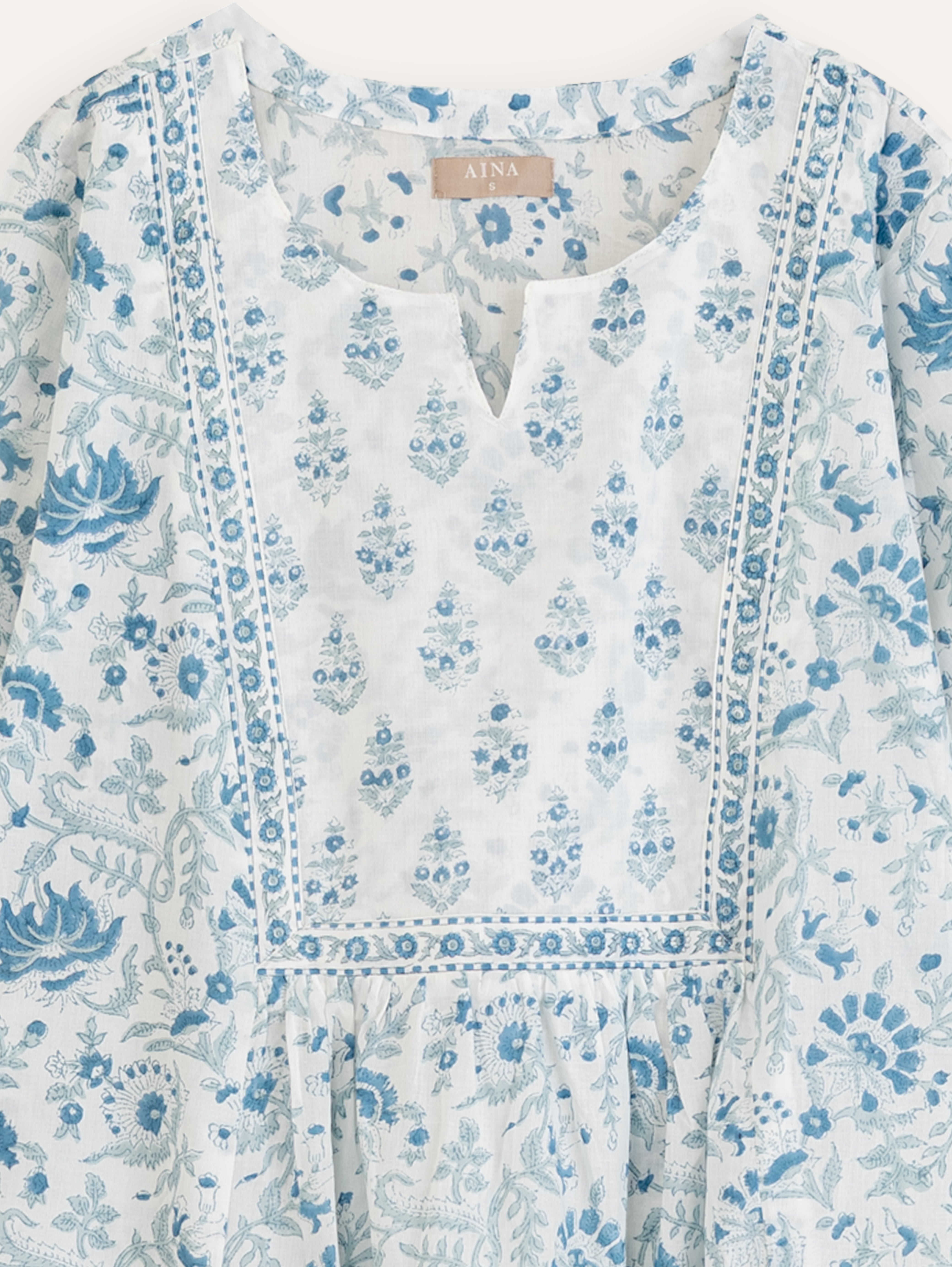 Amala Cotton Block Printed A-Line Kurta