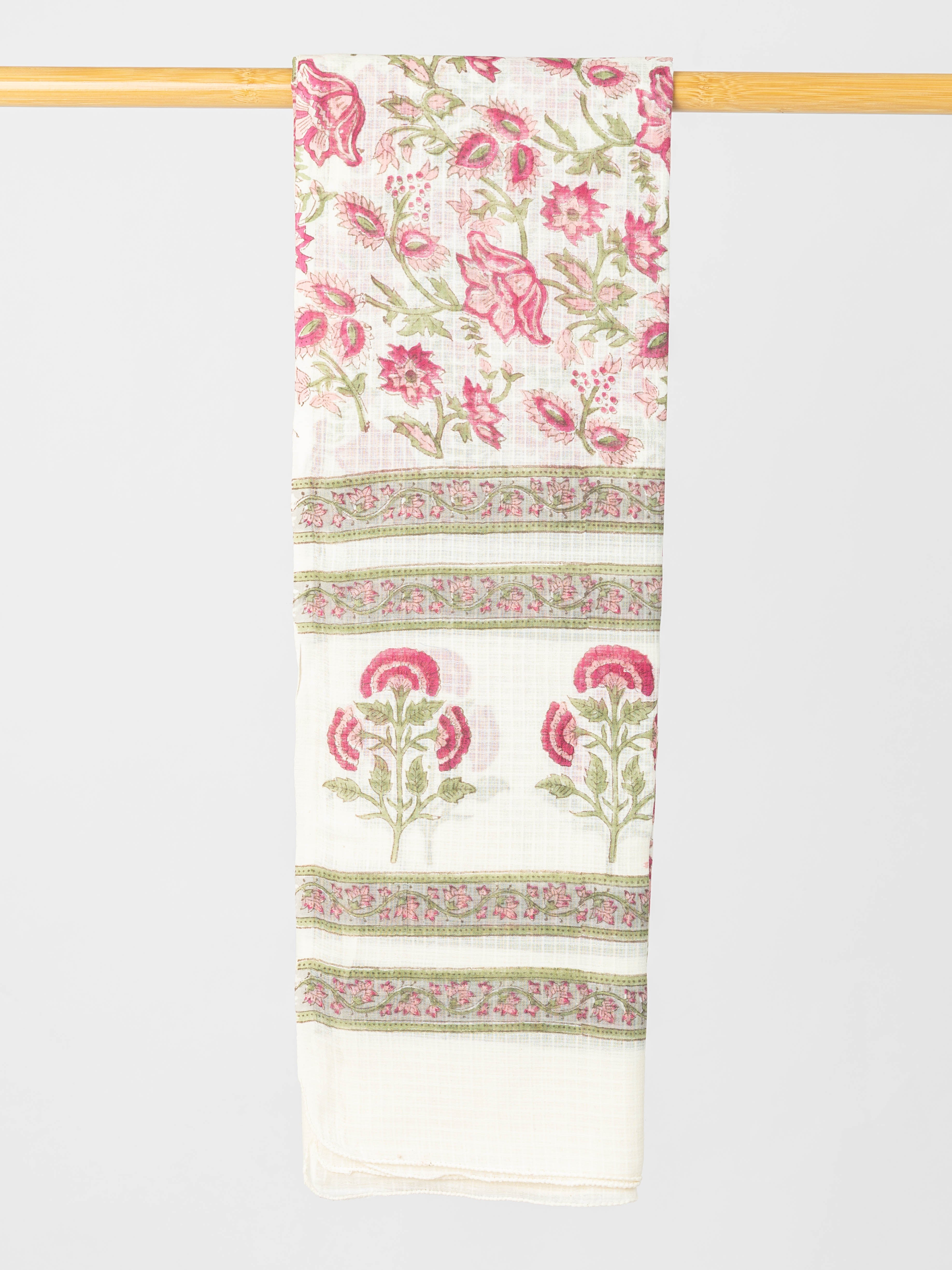 Dua Kota Doria Block Printed Dupatta
