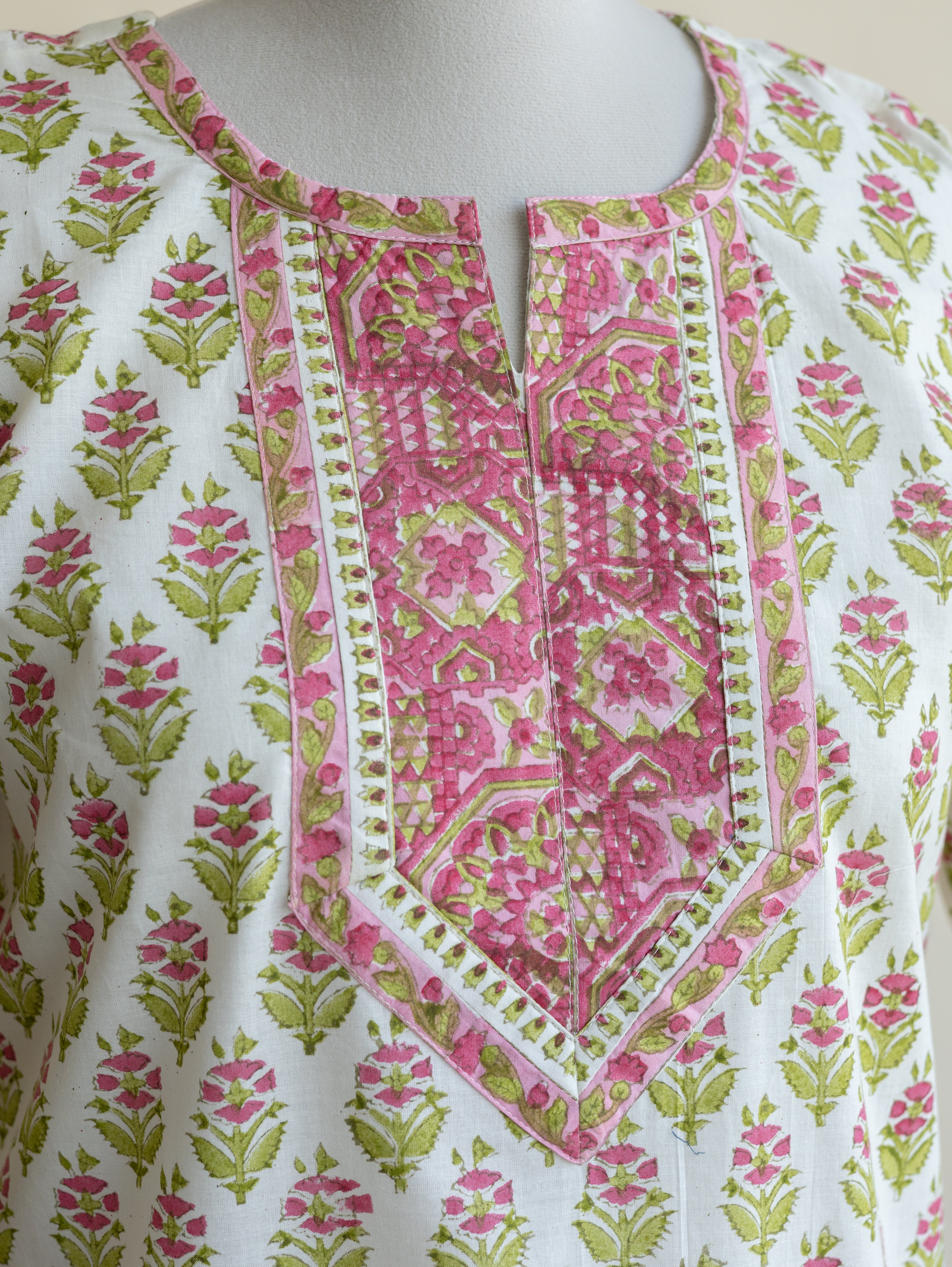 Asna Cotton Block Printed Straight Kurta