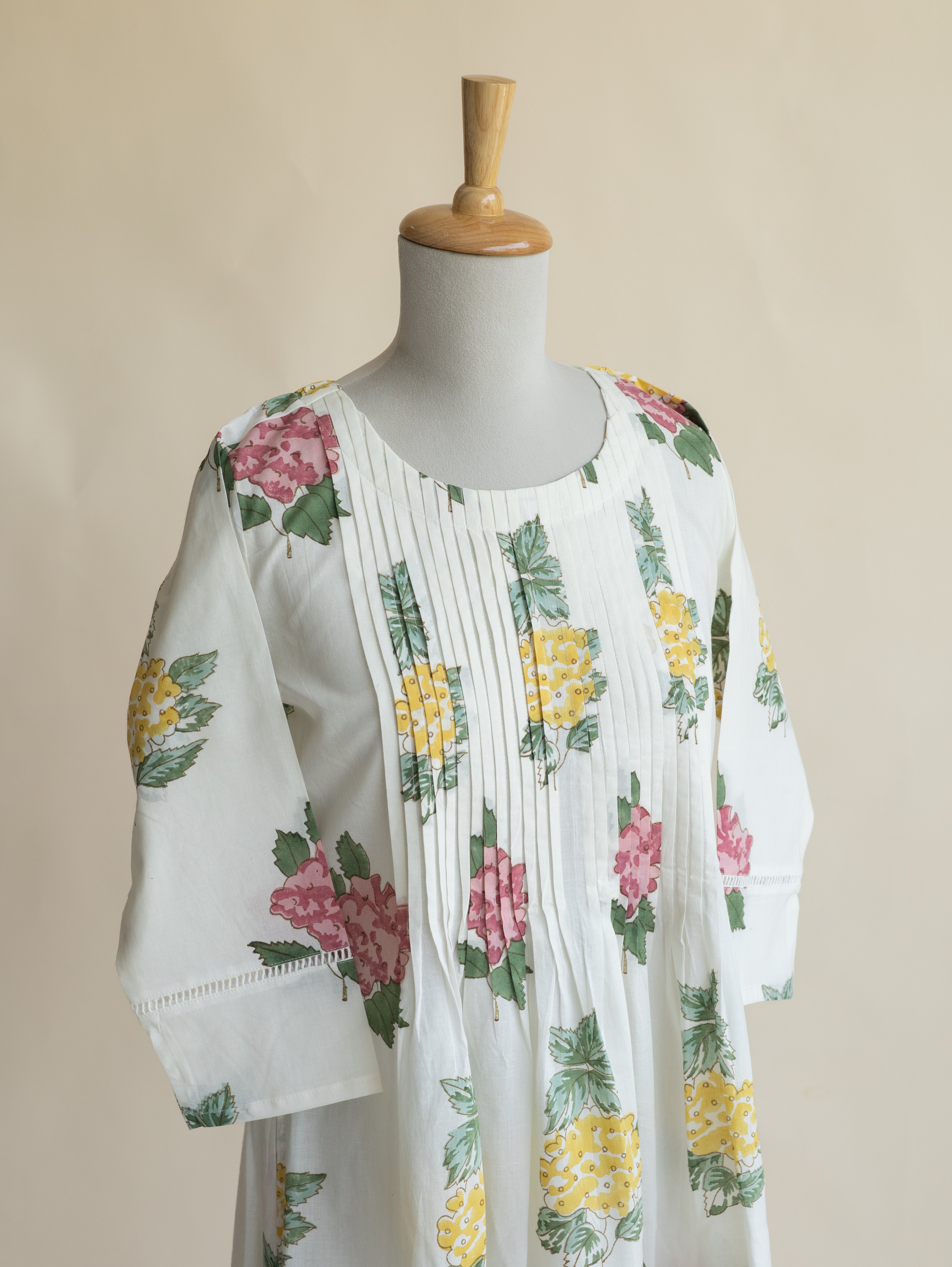 Prajakta Cotton Block Printed A-Line Kurta