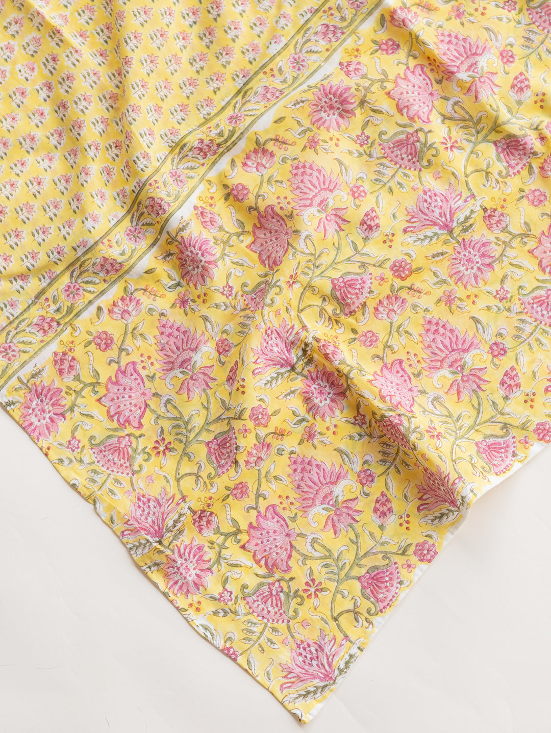 Mila Cotton Block Printed Unstitched Suit Set - 3 Piece