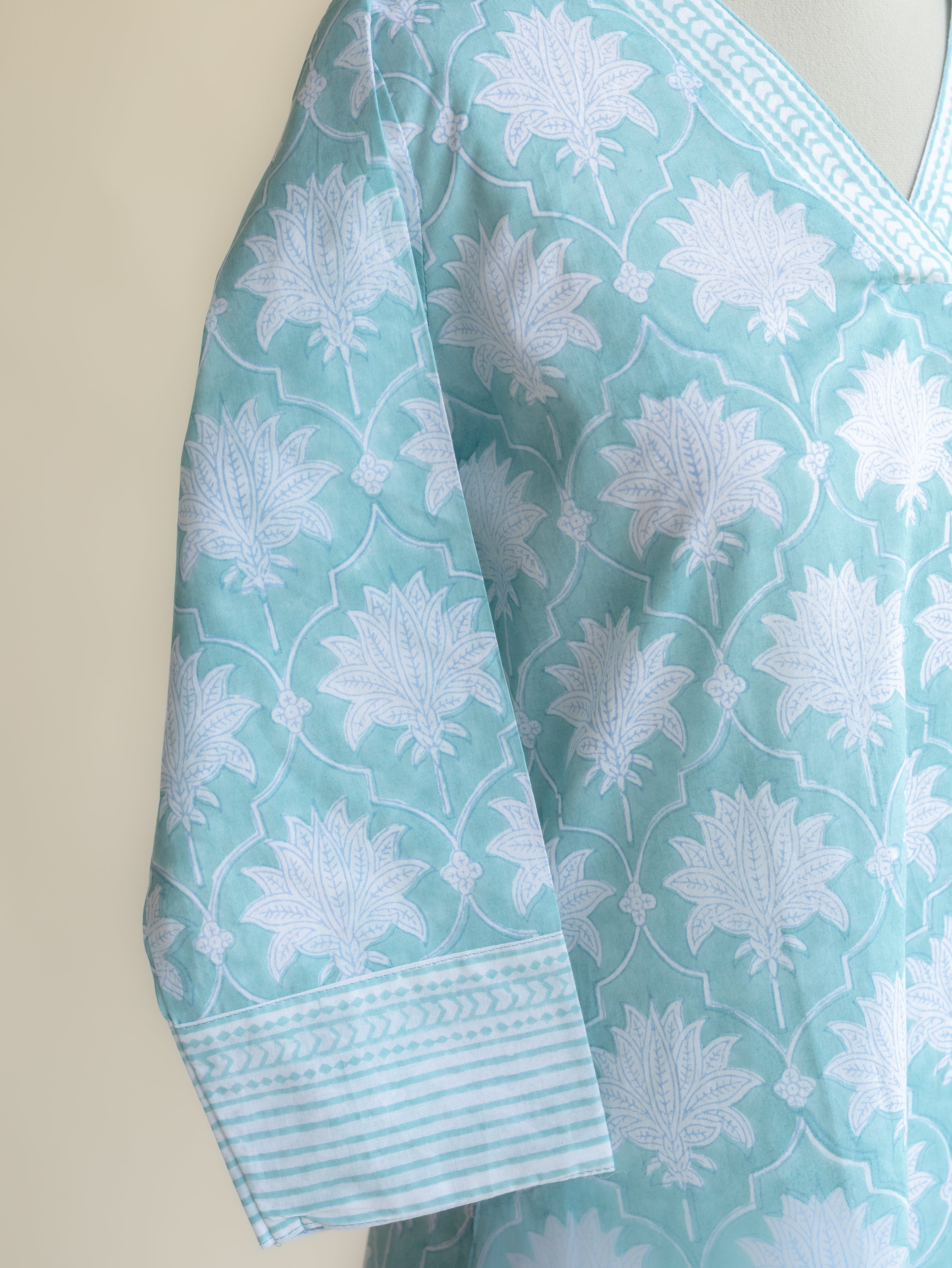 Mithila Cotton Block Printed A-Line Kurta