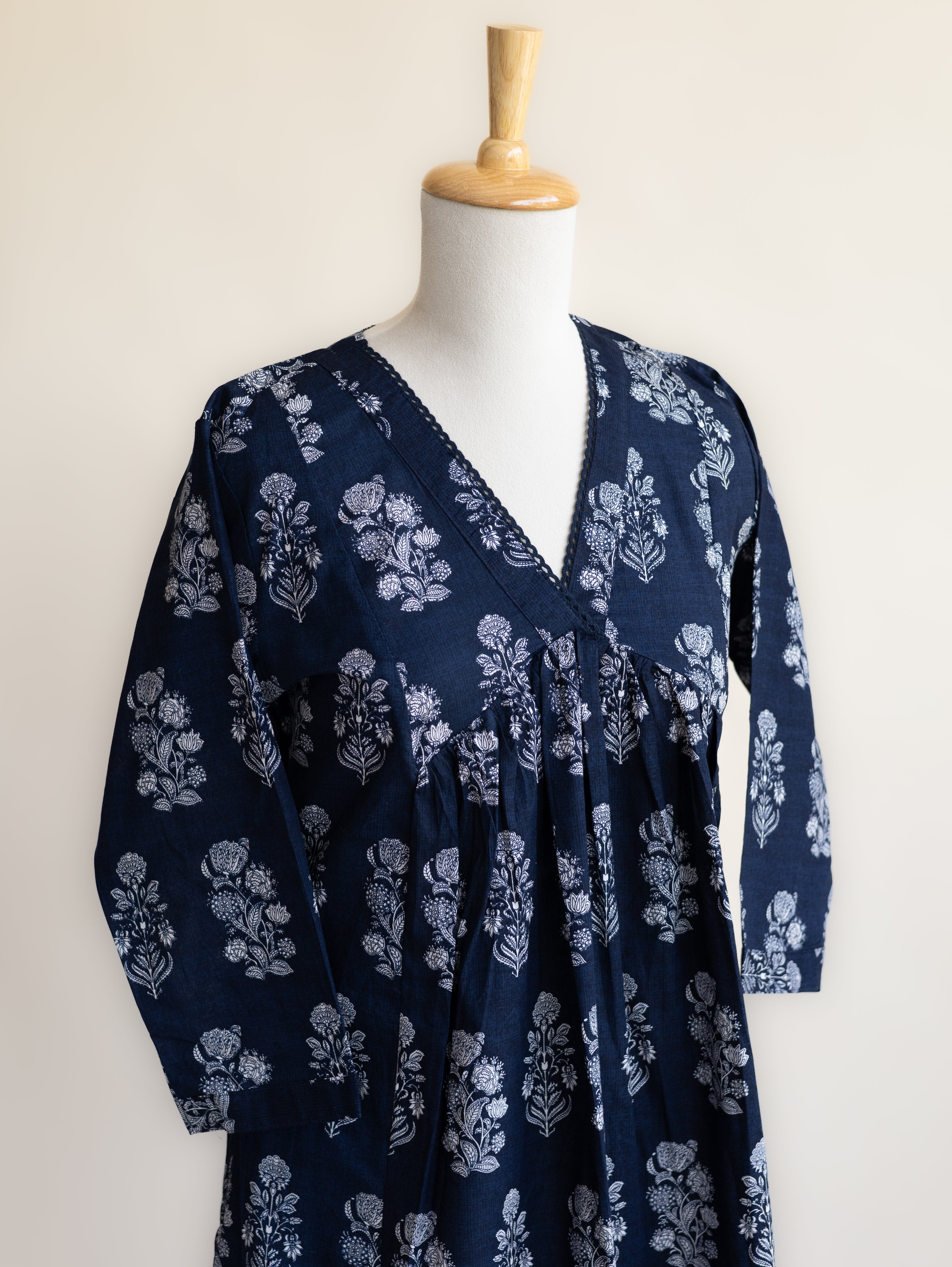 Clara Cotton Printed A-Line Kurta