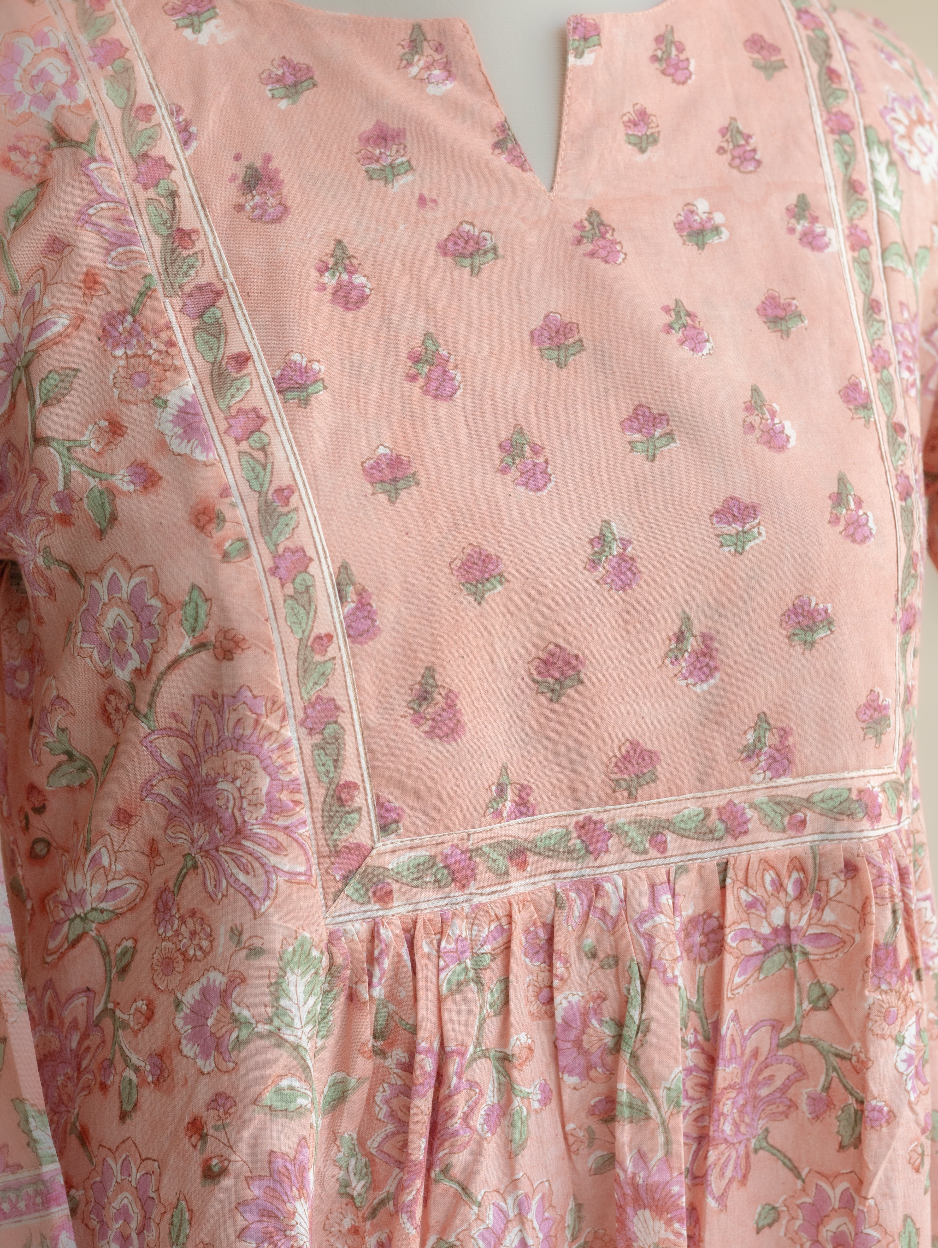 Aradhya Cotton Block Printed A-Line Kurta