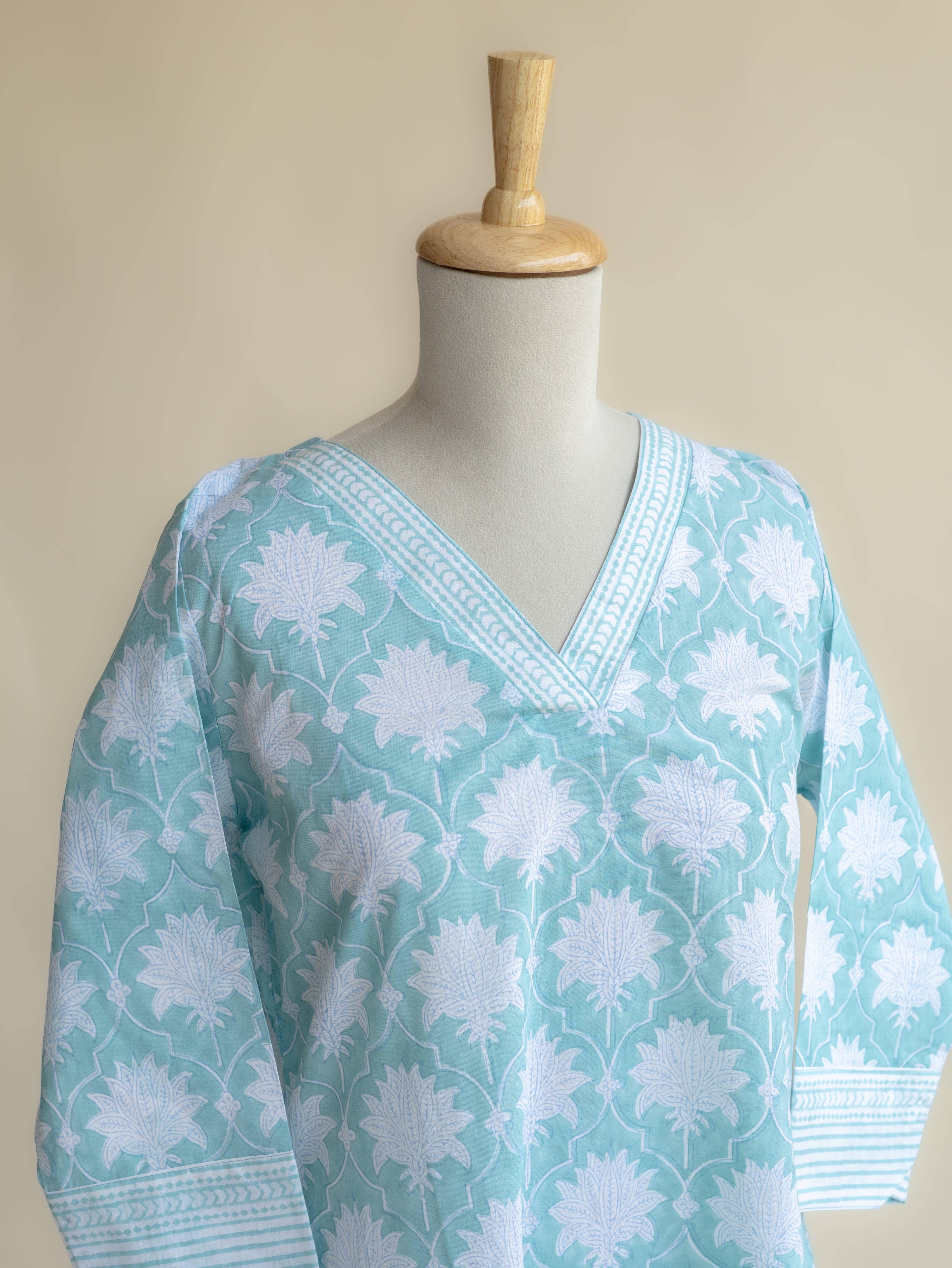 Mithila Cotton Block Printed A-Line Kurta