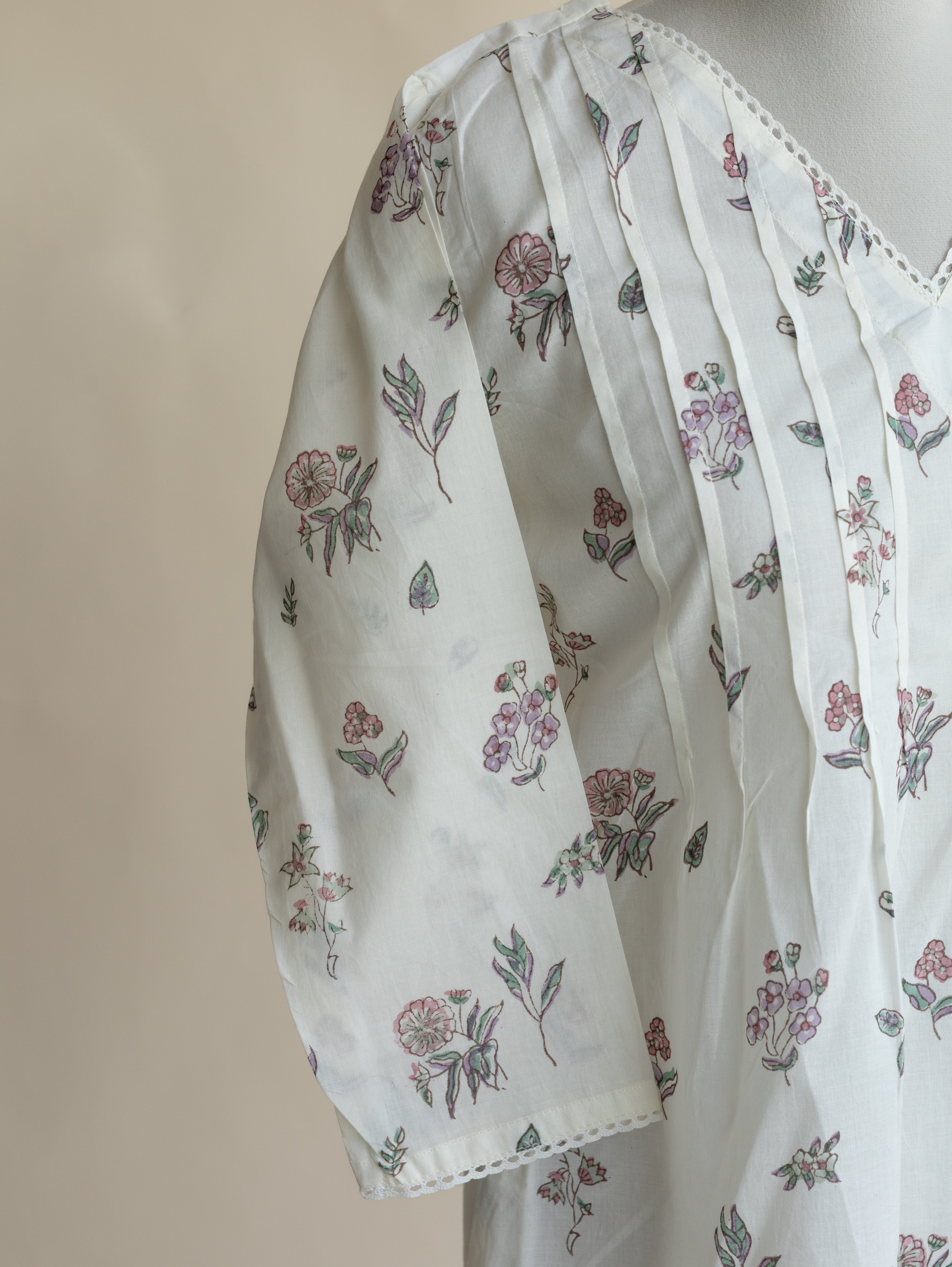 Hanika Cotton Block Printed A-Line Kurta