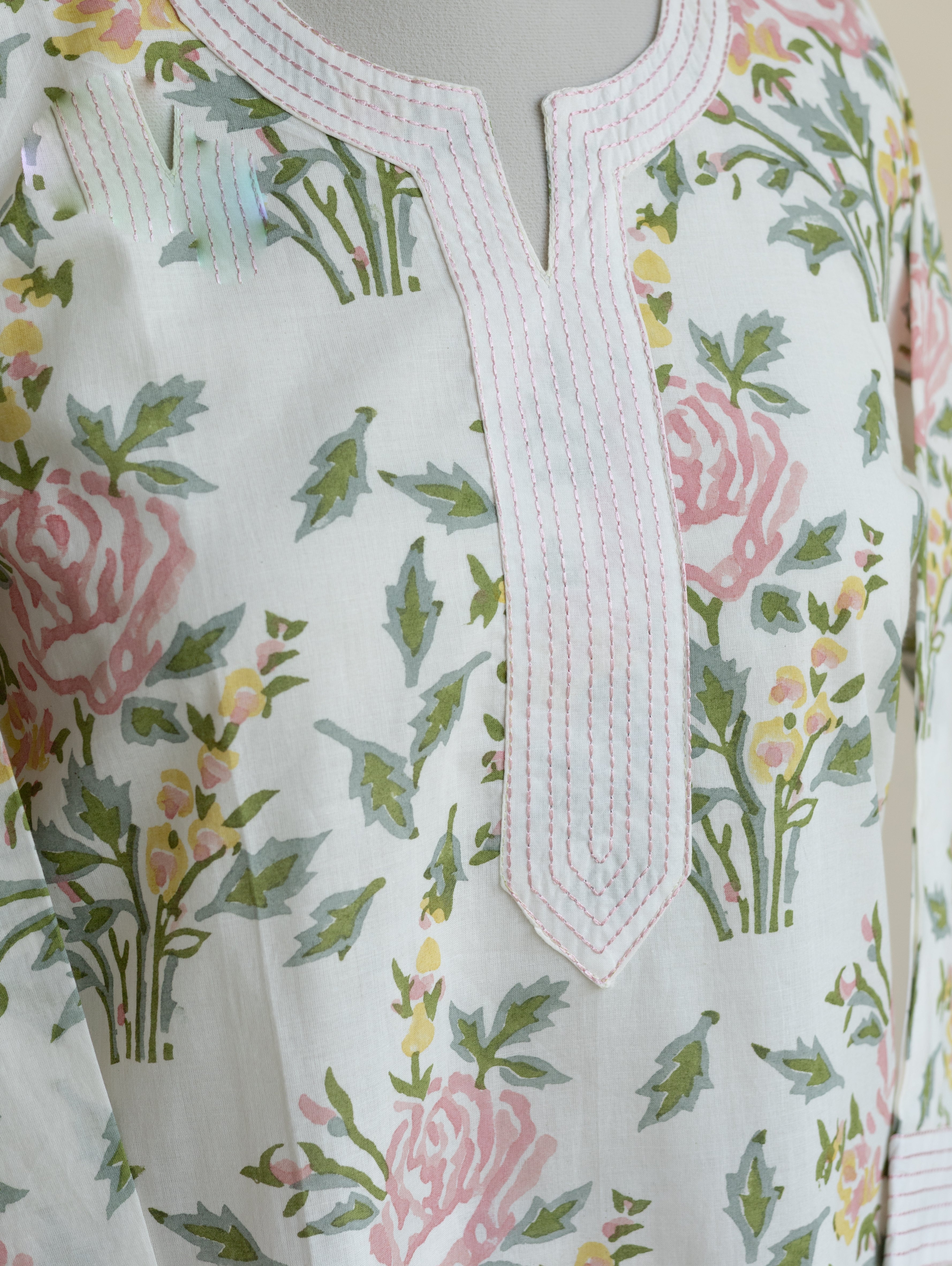 Hamna Cotton Block Printed Straight Kurta