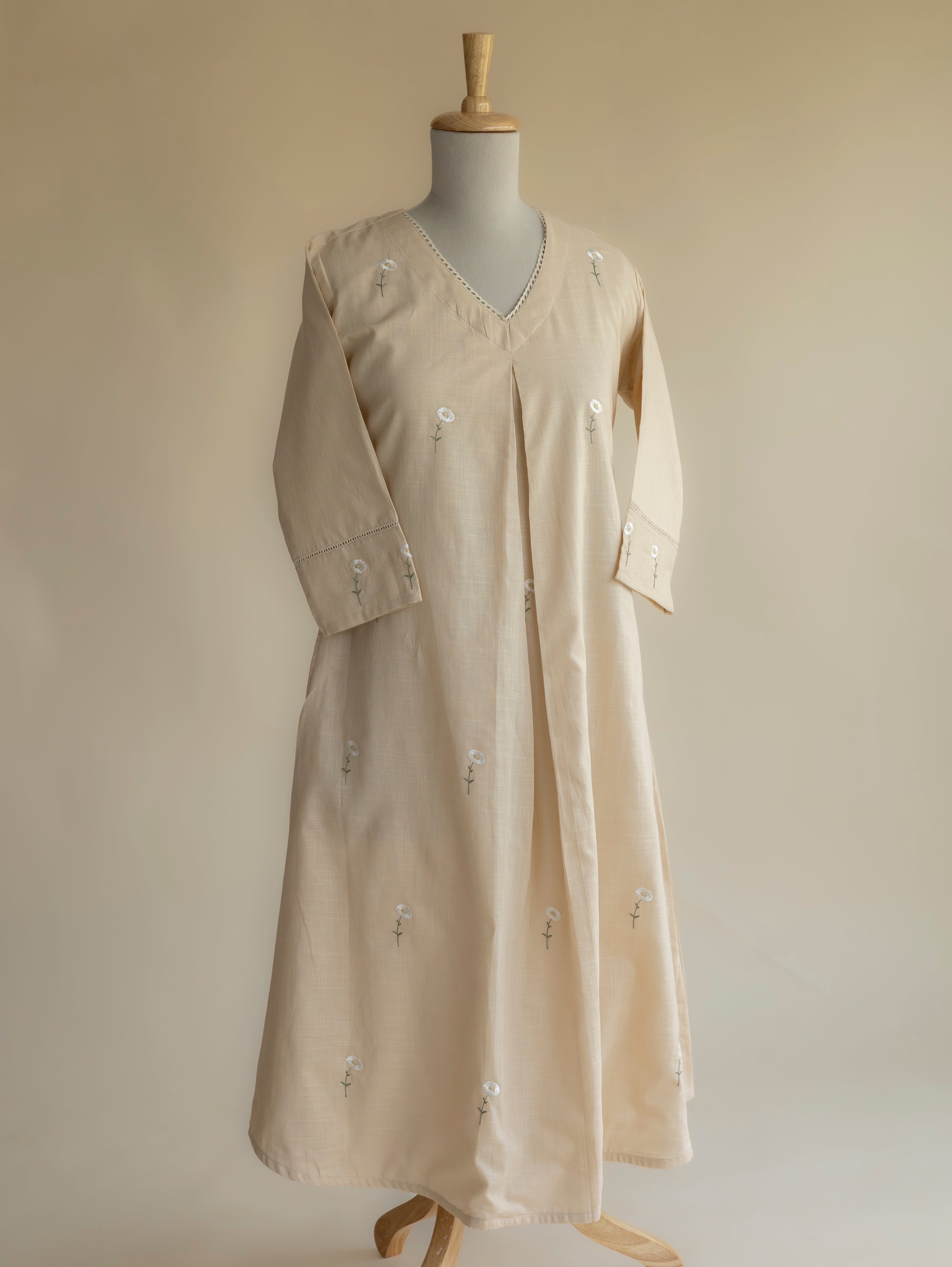 Saliena Cotton Embroidered A-Line Kurta