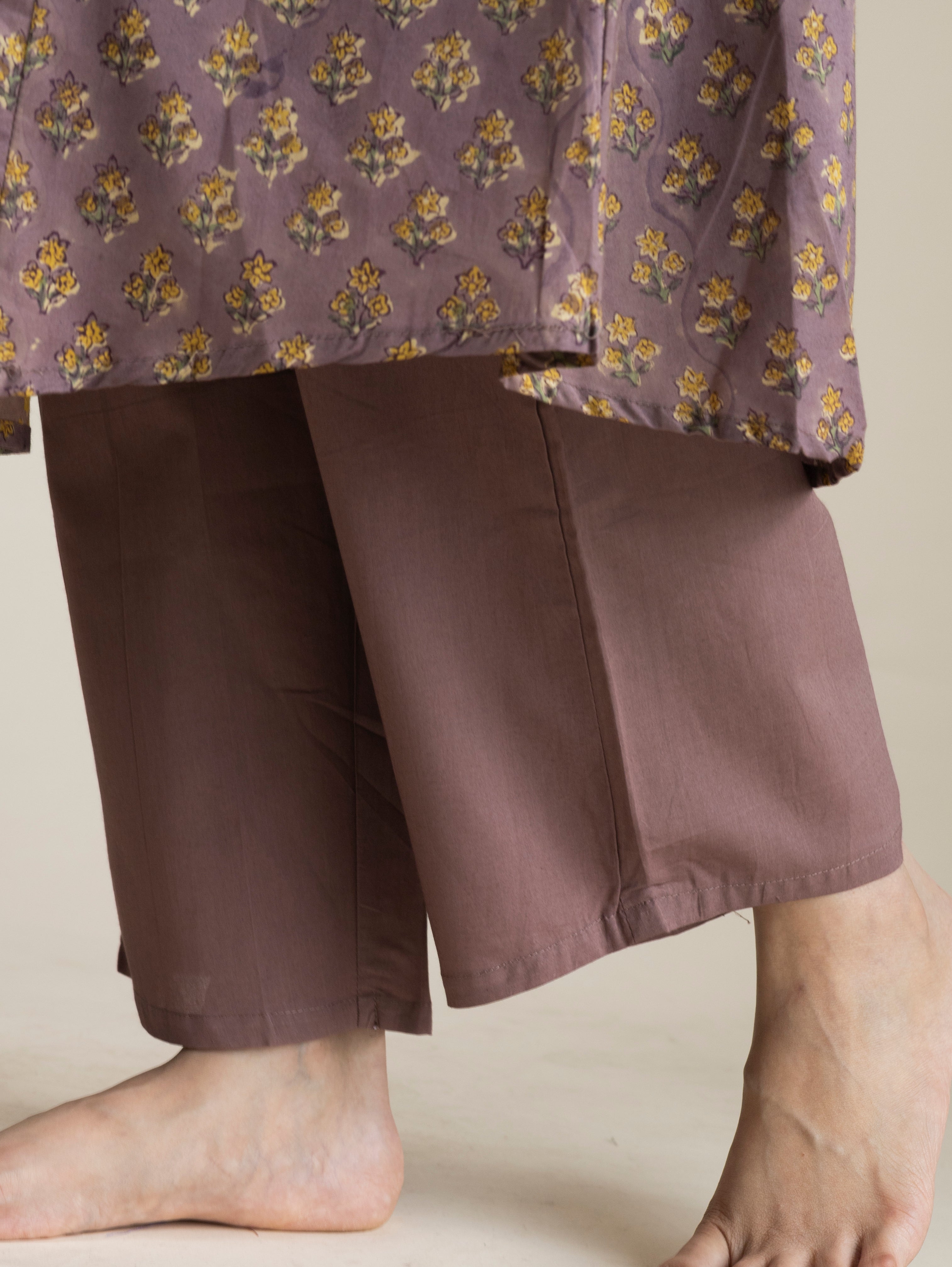 Rainah Cotton Block Printed A-Line Suit Set