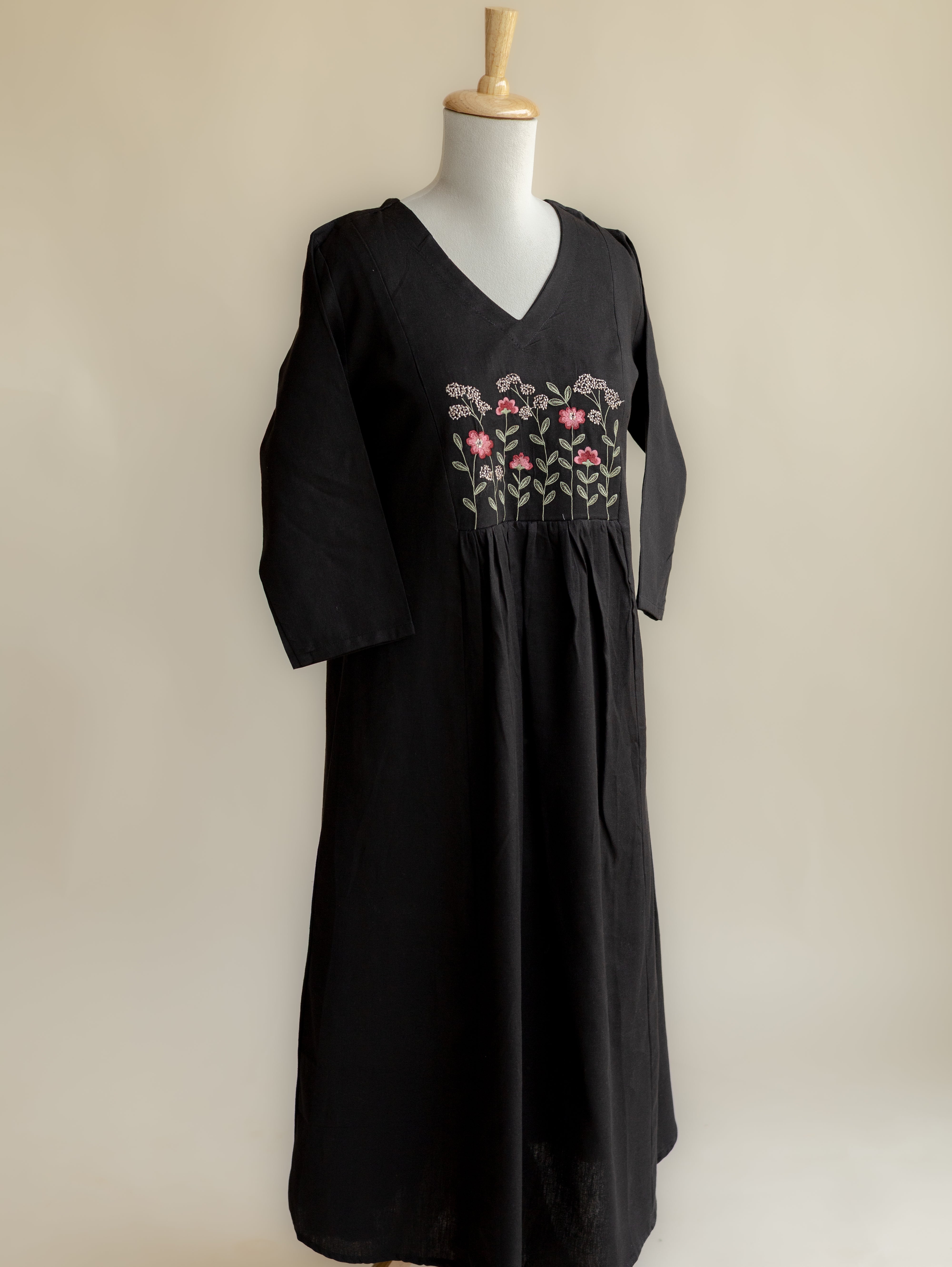 Sheeba Cotton Embroidered A-Line Kurta