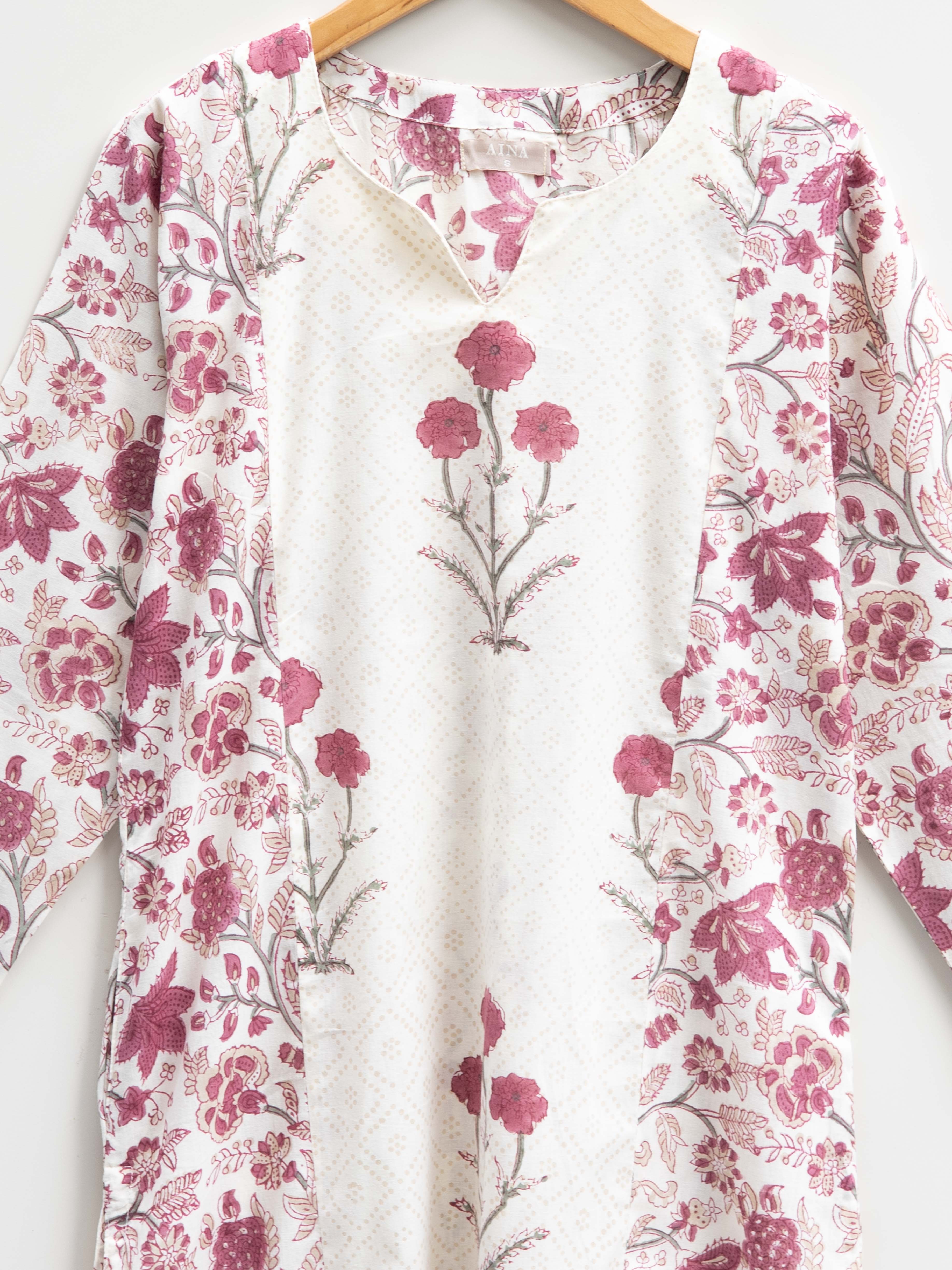 Cotton Block Printed Straight Kurta