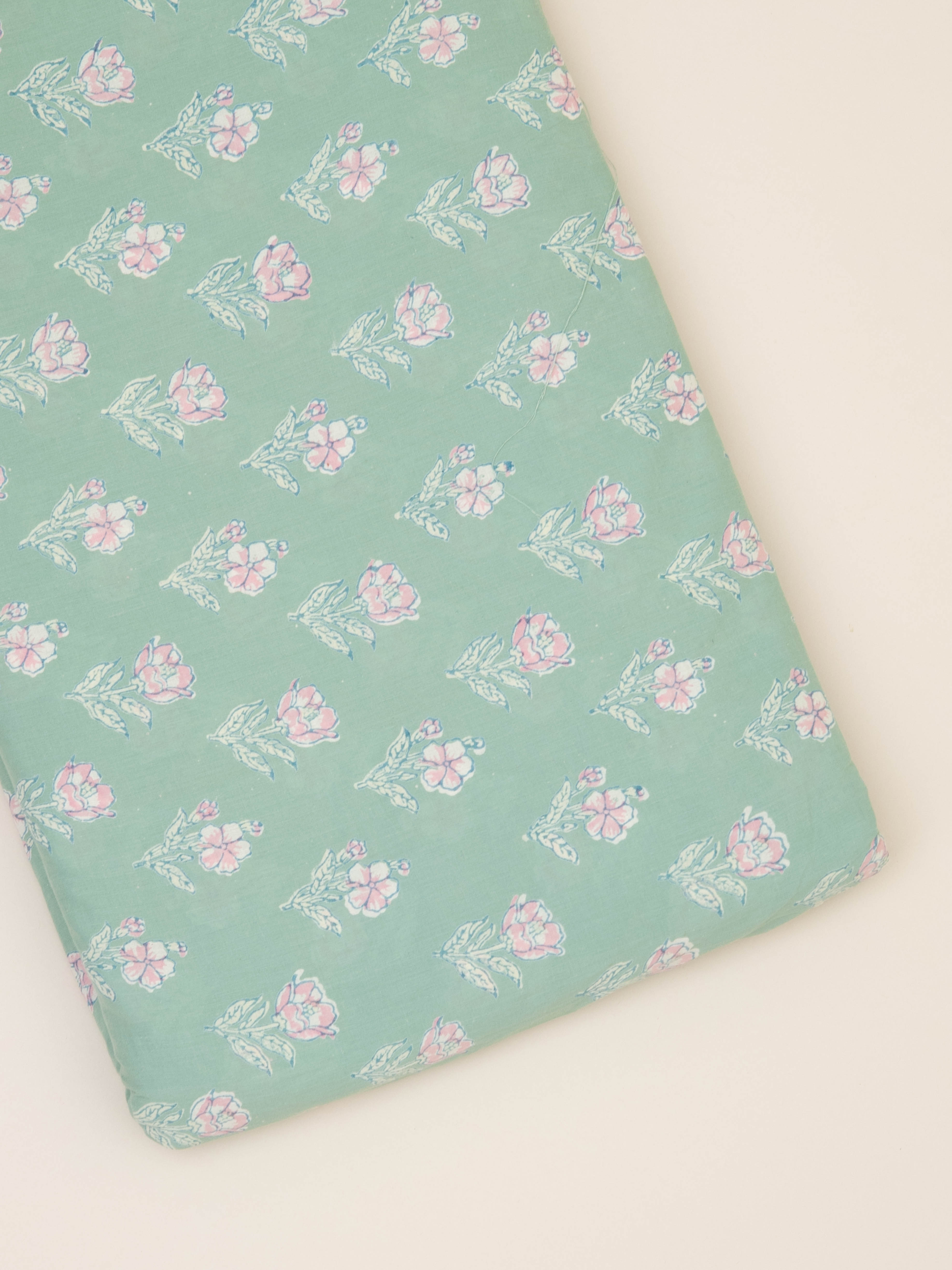 Cotton Discharge Block Print Fabric