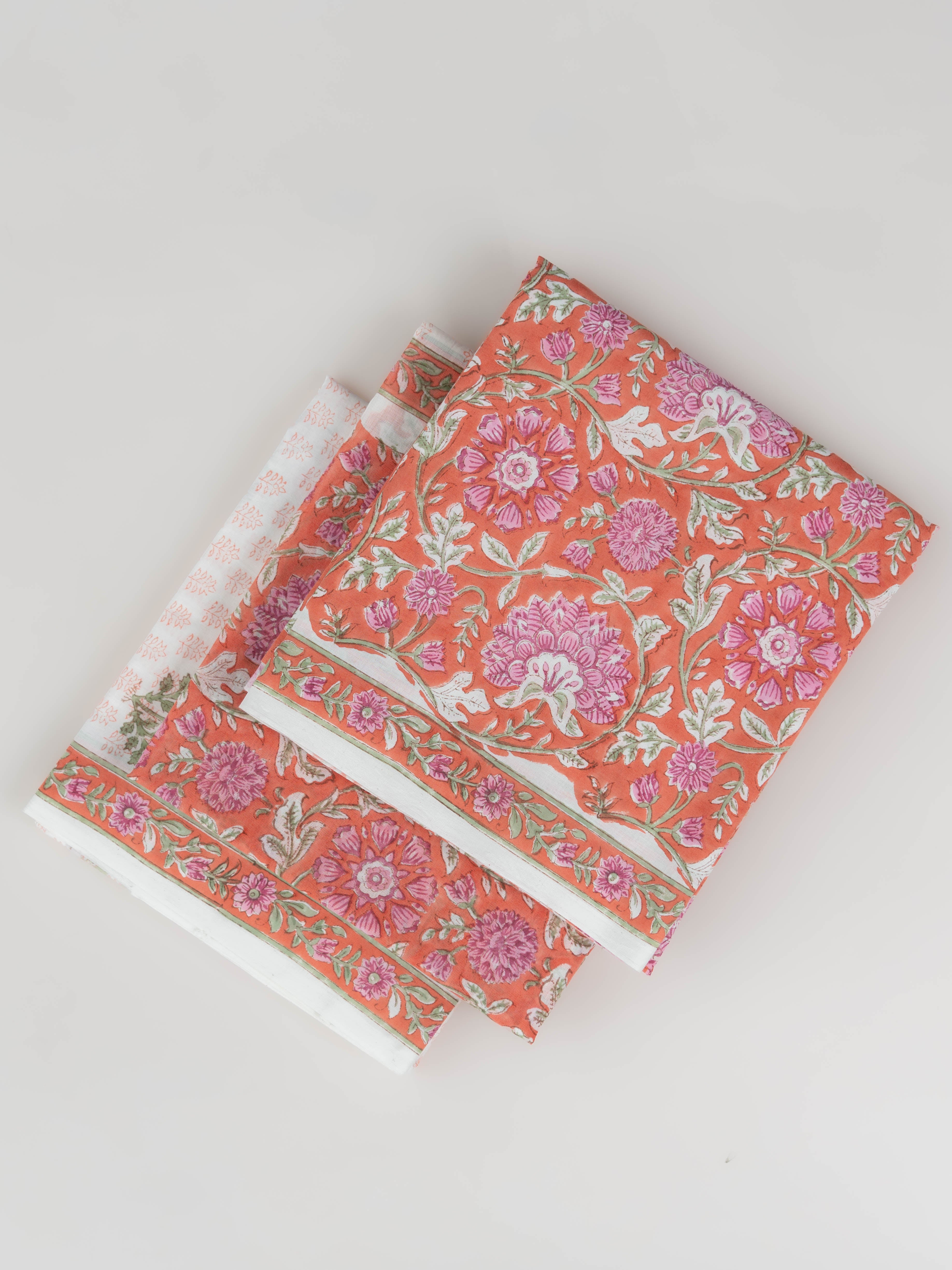 Helga Cotton Block Printed Unstitched Suit Set - 3 Piece