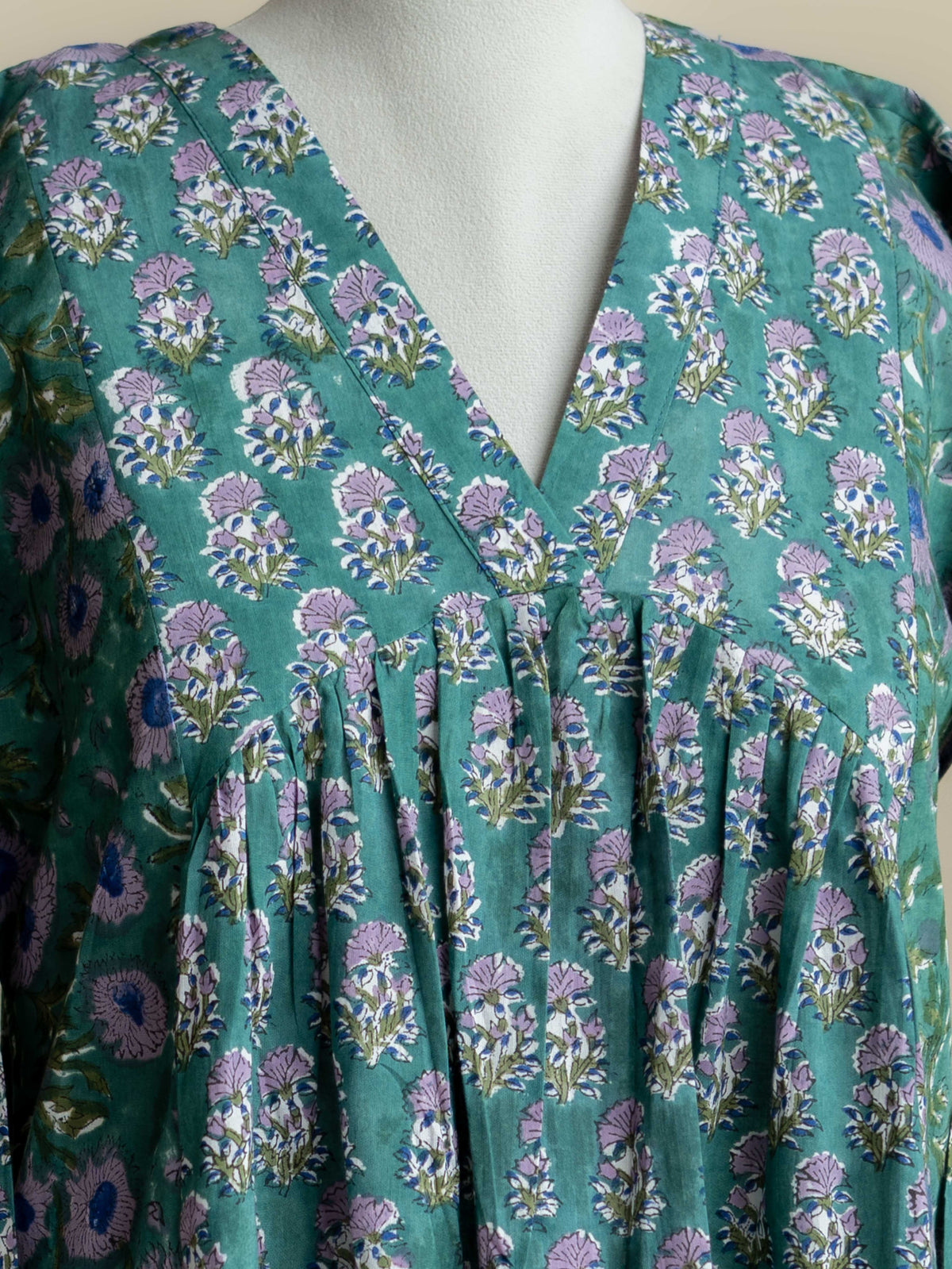 Oorja Cotton Block Printed A Line Kurta