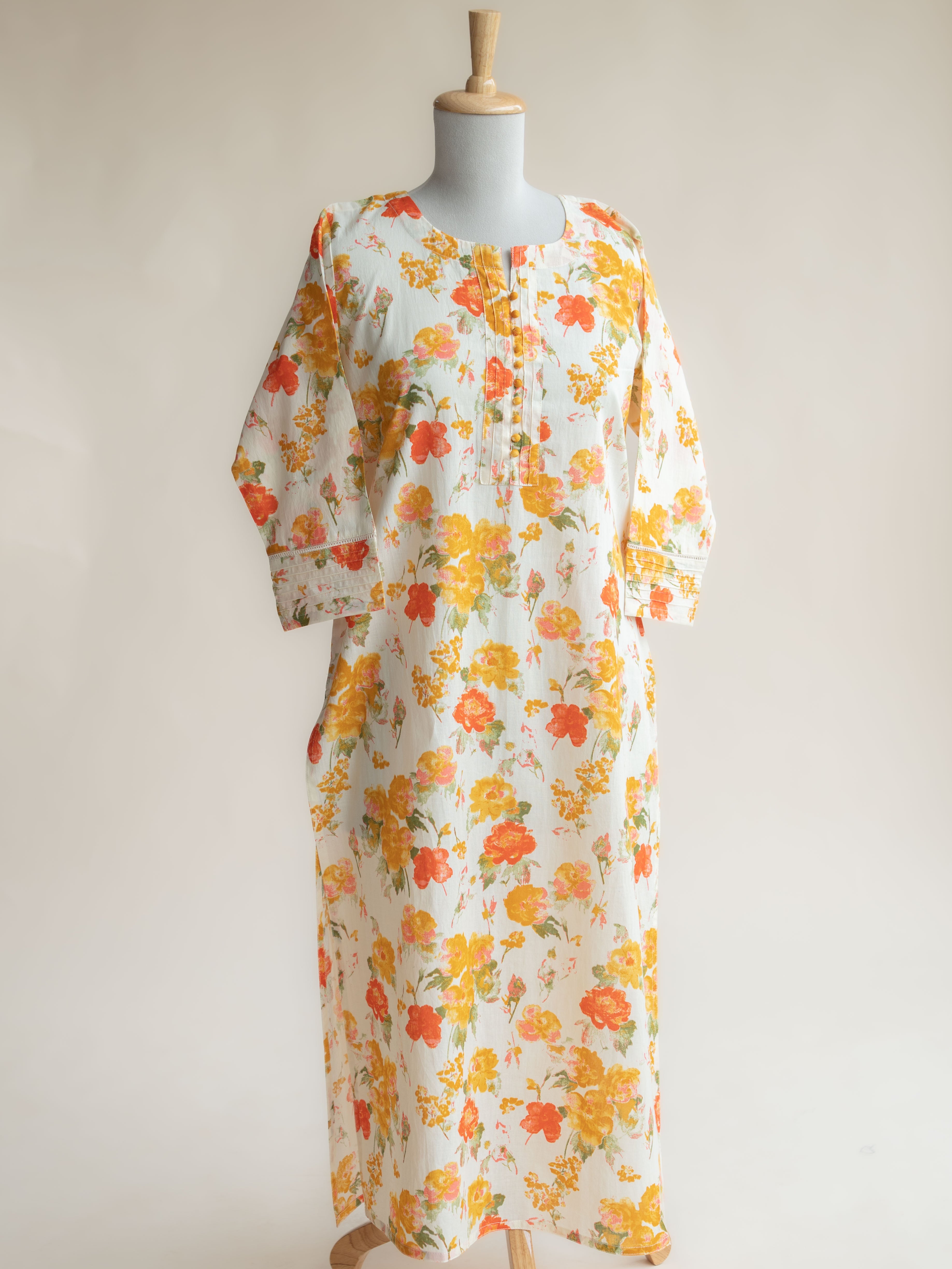 Laveena Cotton Printed Straight Kurta