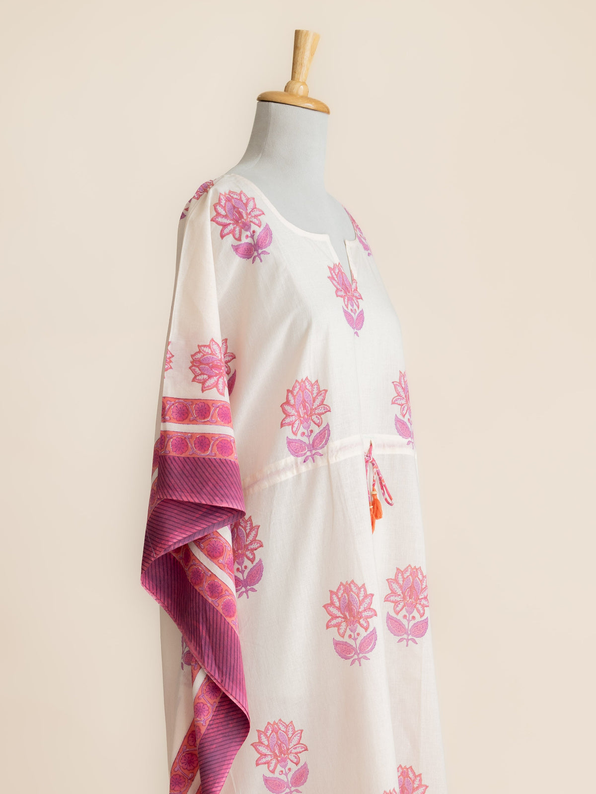 Eshra Cotton Block Printed Long Kaftan