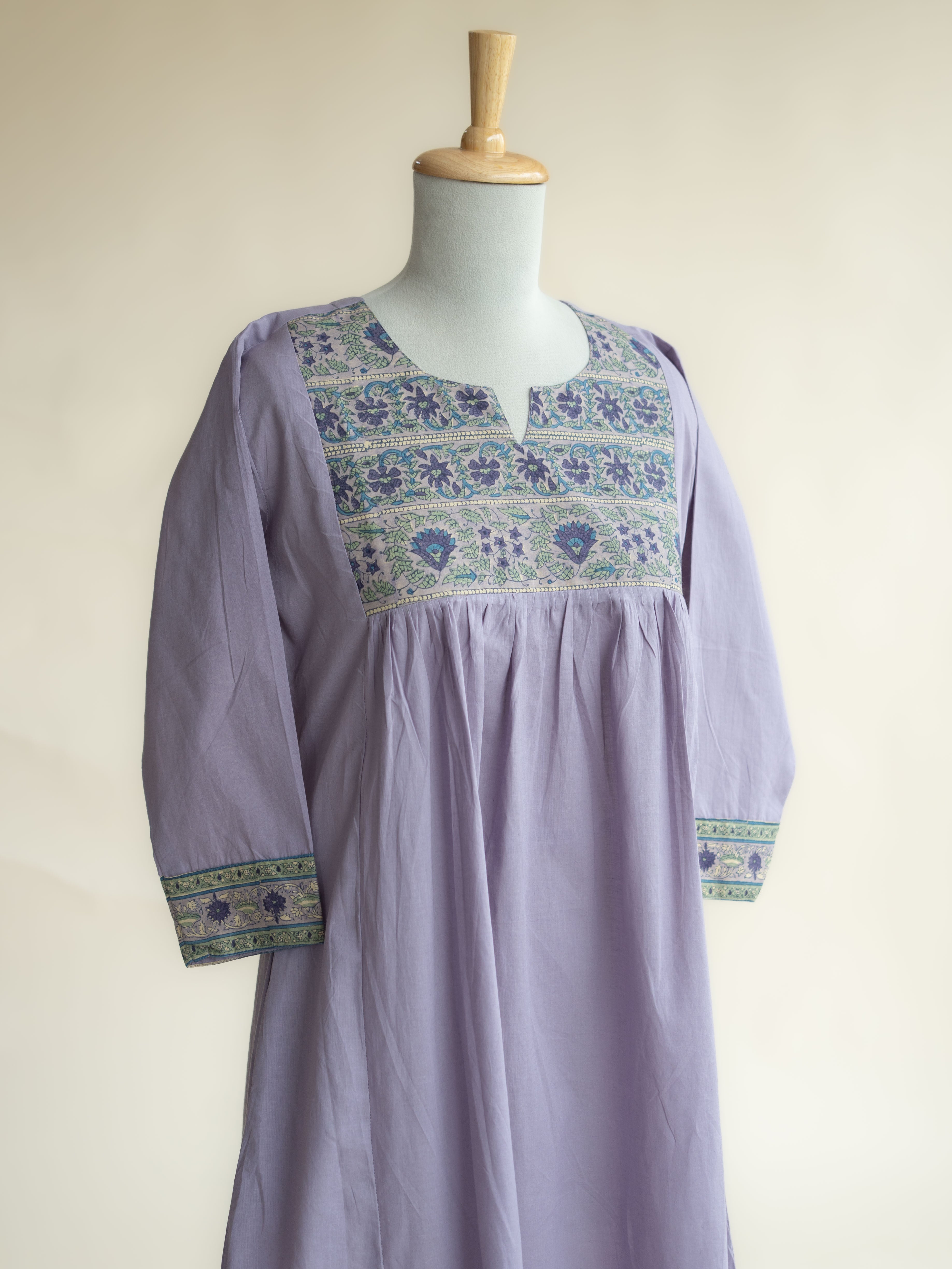 Arisha Cotton Plain A-Line Kurta