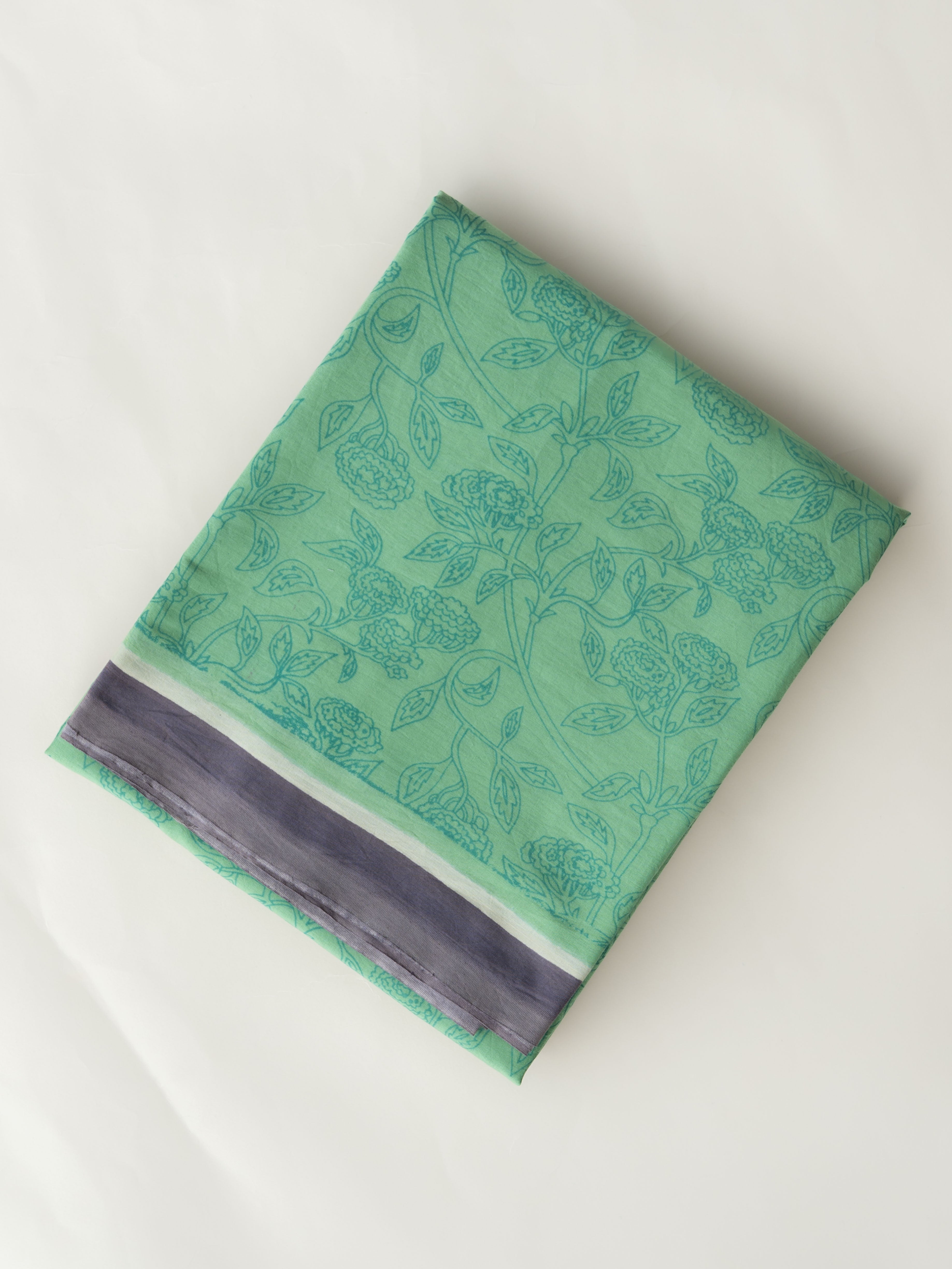 Anaya Cotton Mulmul Block Printed Unstitched Suit - 3 Piece