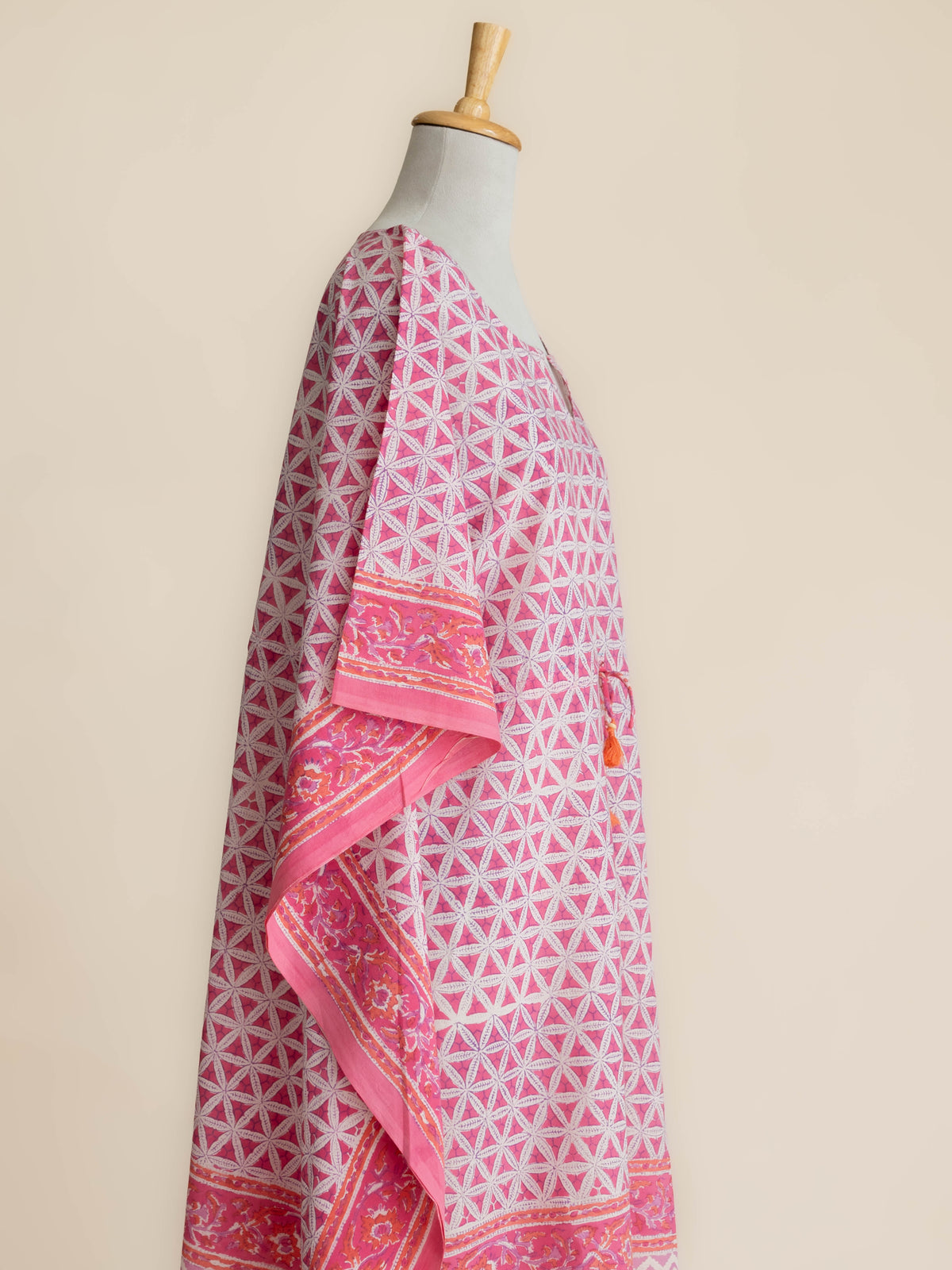Liyaana Cotton Block Printed Long Kaftan