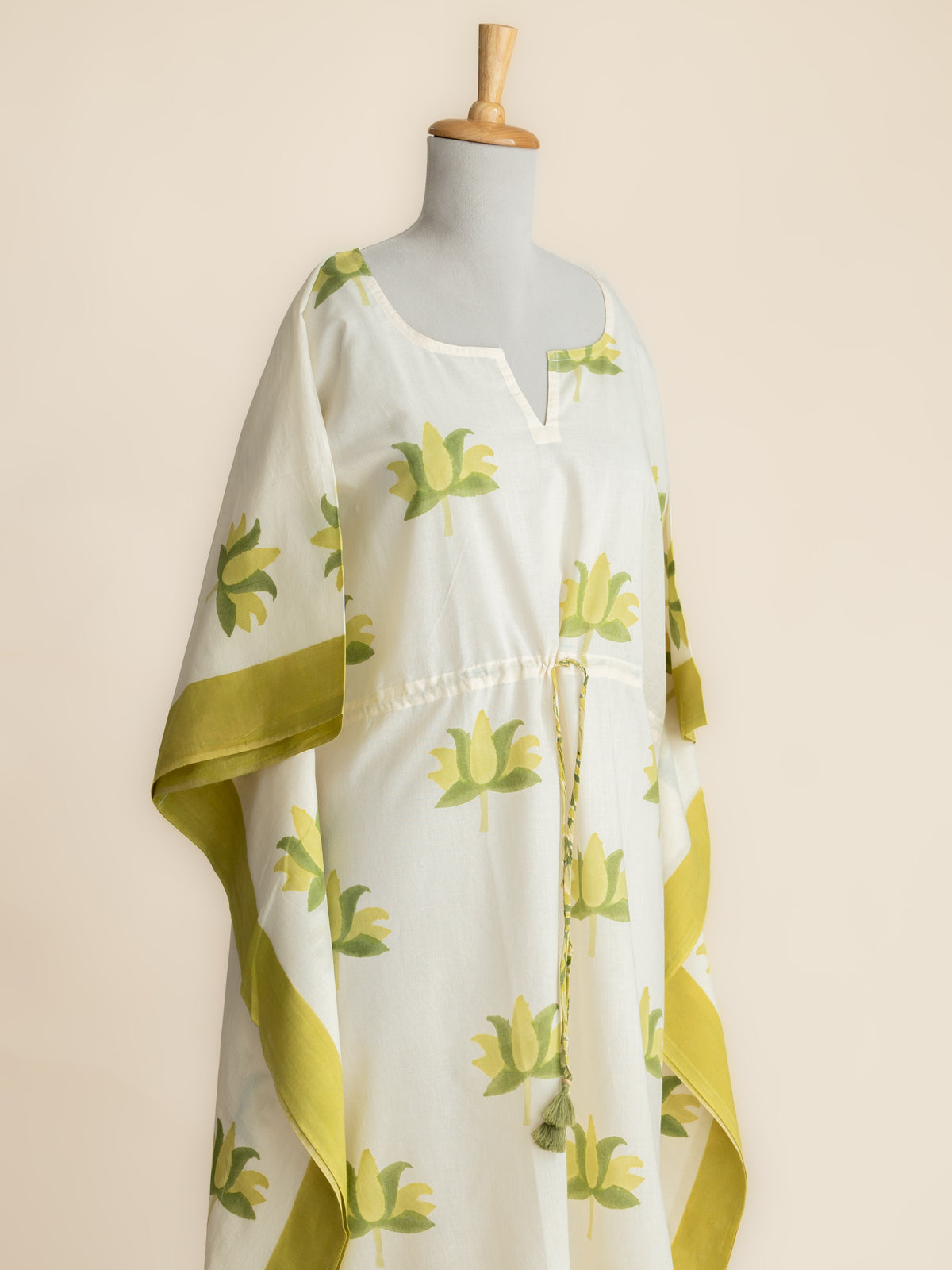 Zimrin Cotton Block Printed Long Kaftan